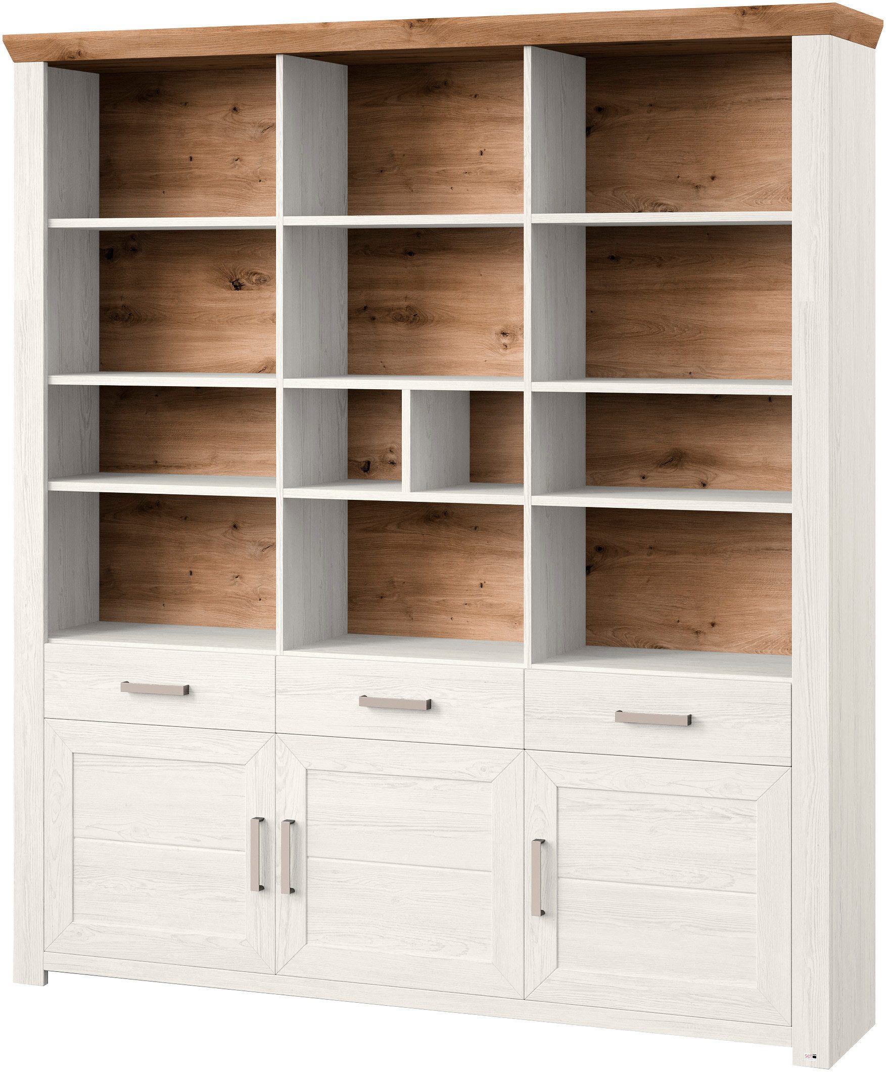 set one by Musterring Ordnerrek York open ontwerp, optioneel met verlichting, 3 kleuren, breedte 184 cm