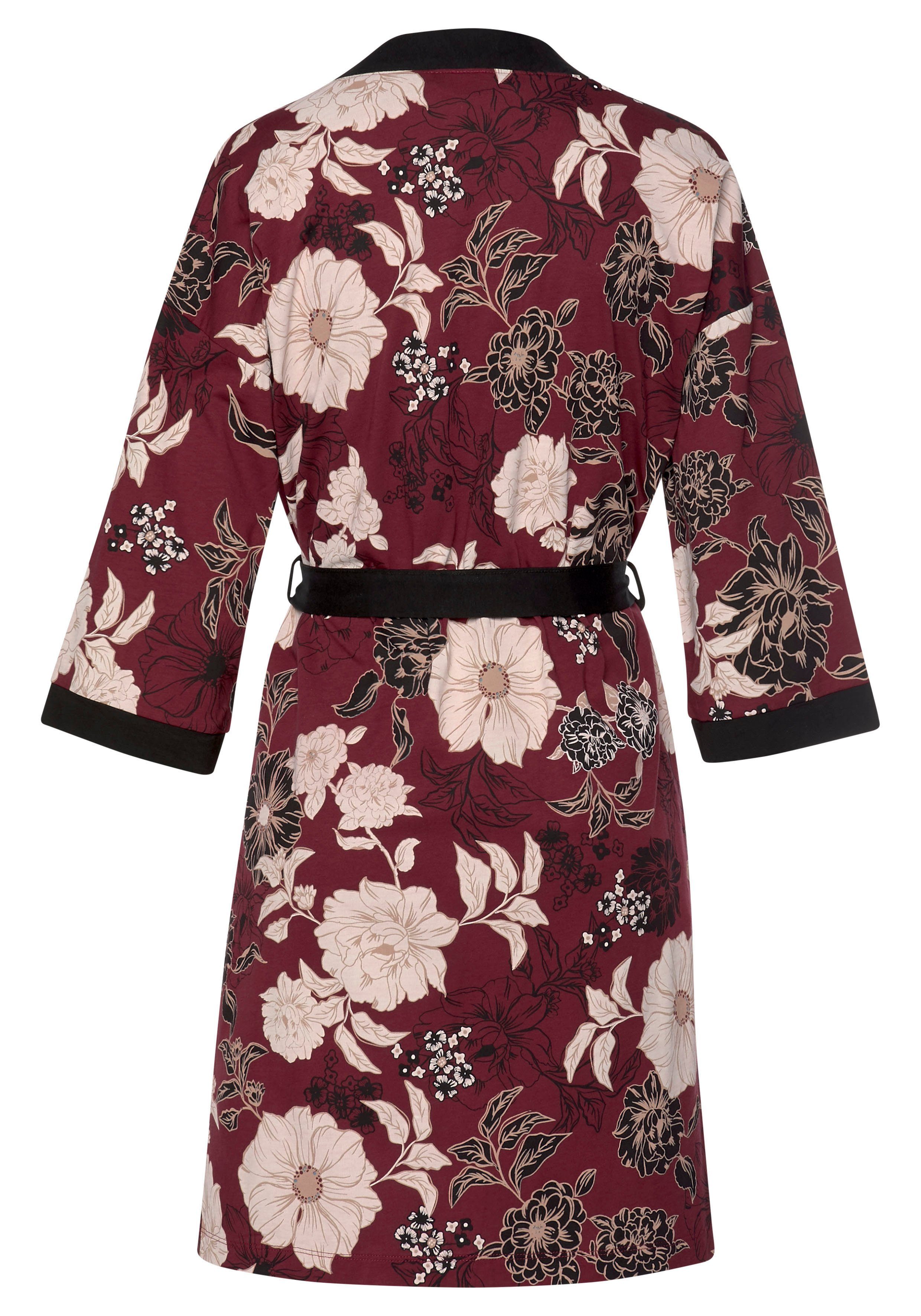 s.Oliver RED LABEL Beachwear Kimono met bloemmotief