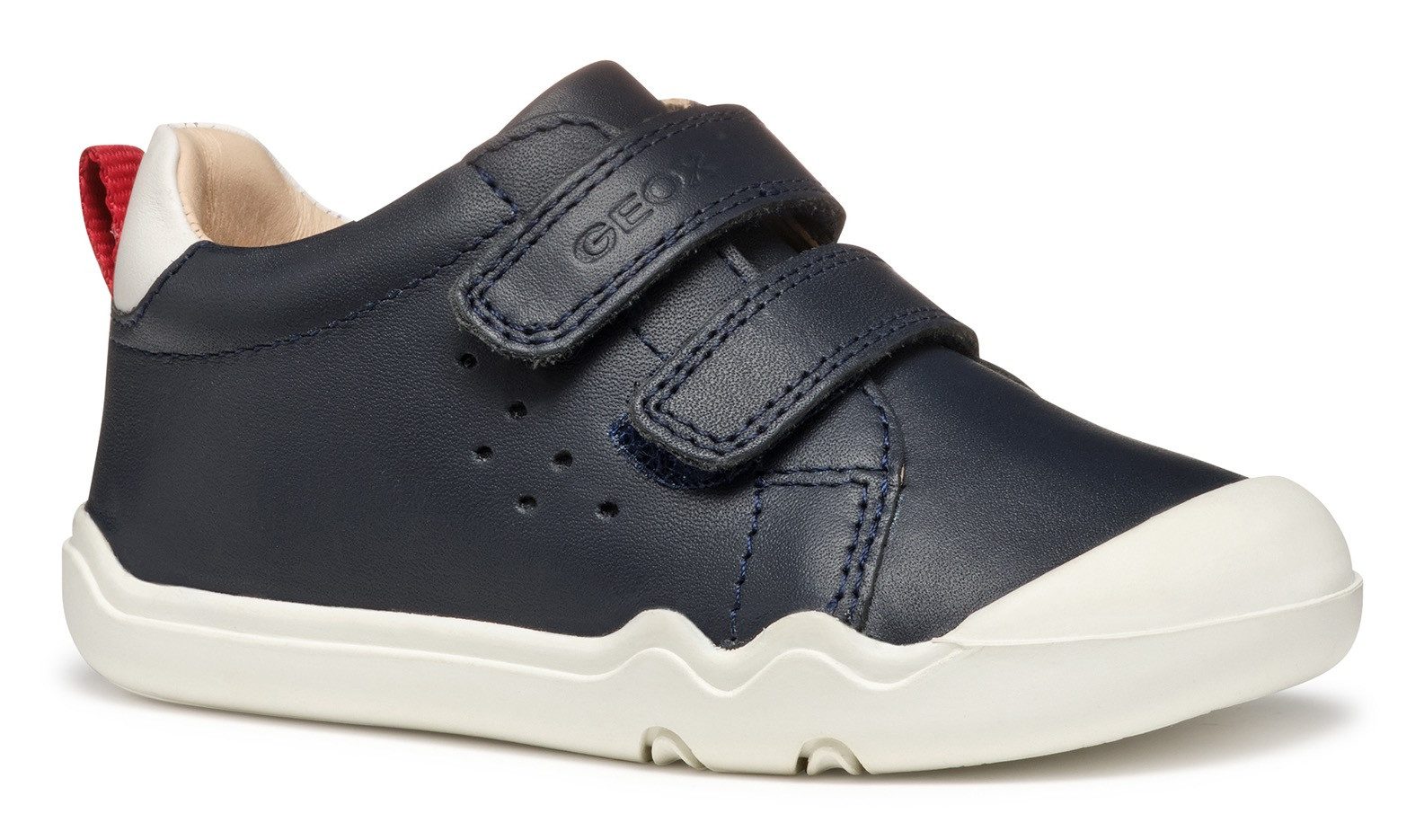 Geox Sneakers B STEPPIEUP BOY , blotevoetschoen, babyschoen, klittenbandschoen met leren...