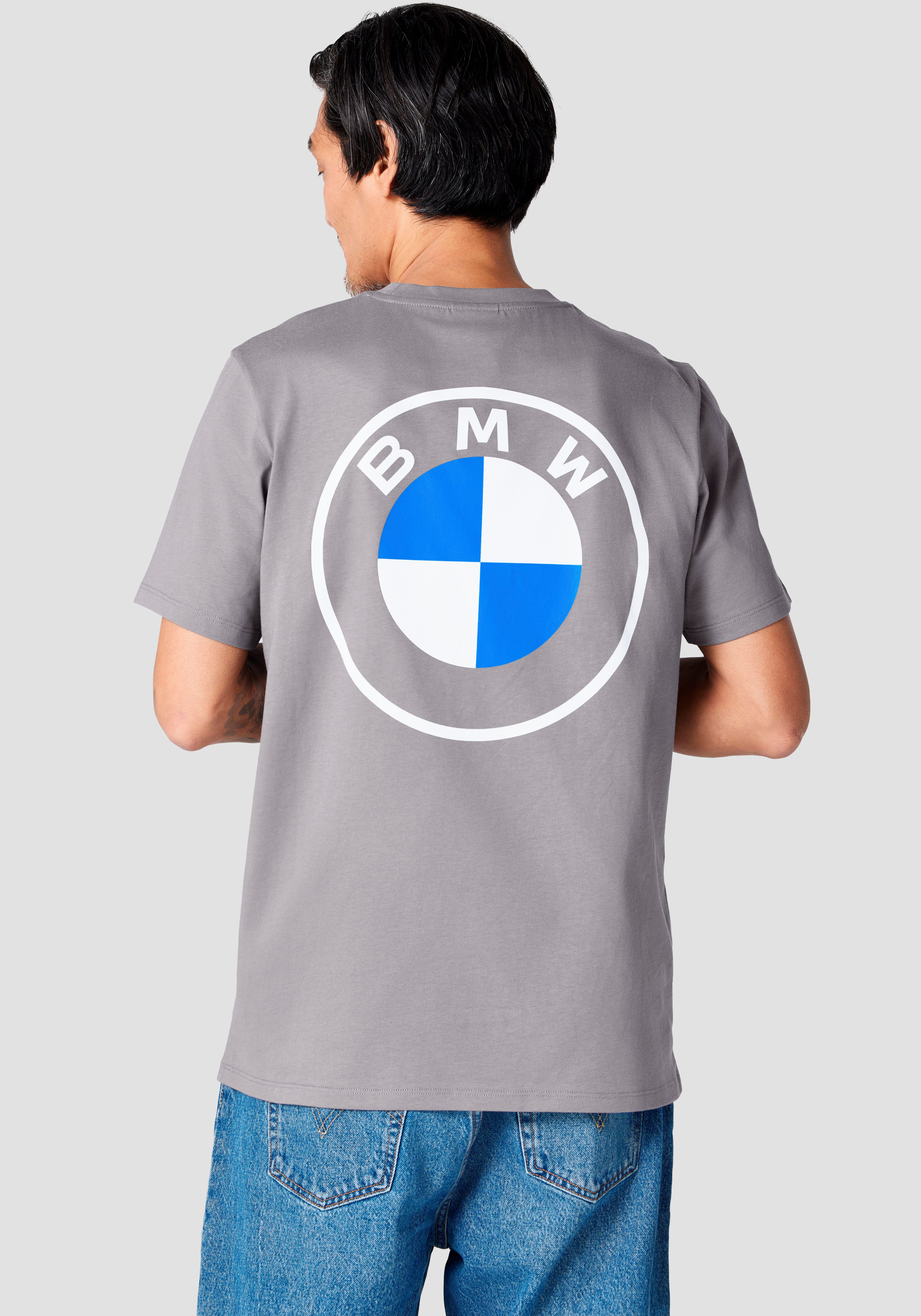 BMW T-shirt met een ronde hals heren t-shirts maat XS grijs