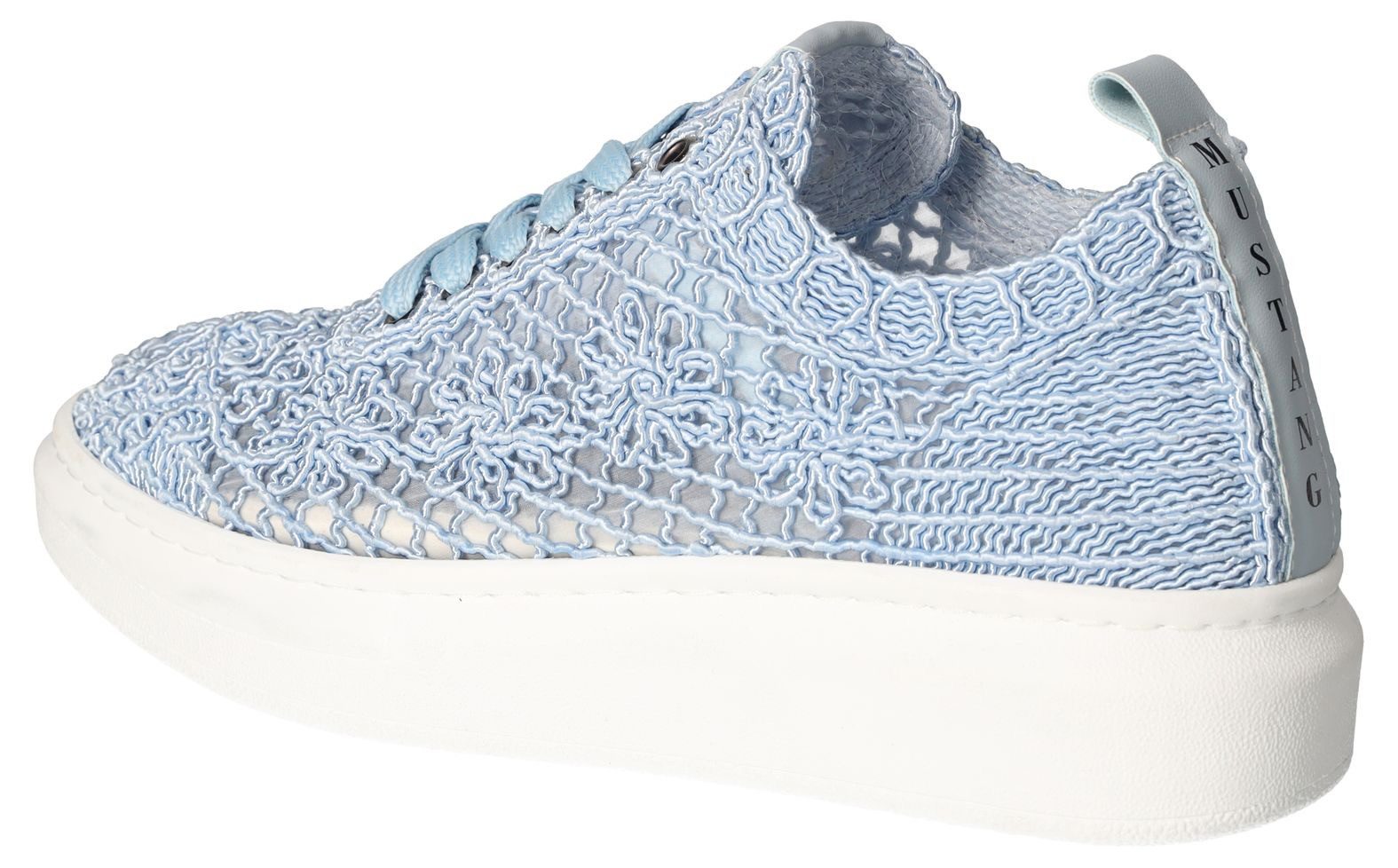 Mustang Shoes Sneakers , plateausneaker, veterschoen met sleehak