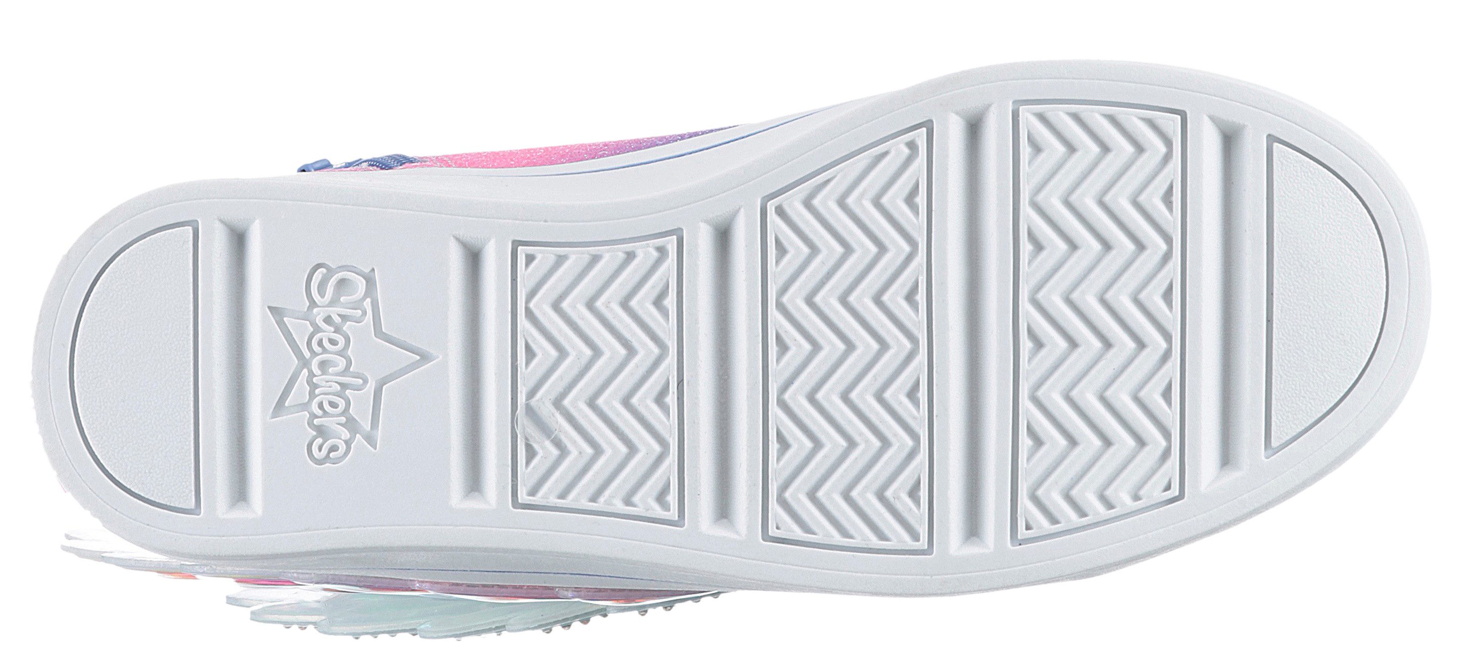 Skechers Sneakers Twinkle Toes: Twi-Lites 2.0 - Dreamy Wings , vrijetijdsschoen, knipperschoen met glinsterende vleugelapplicatie