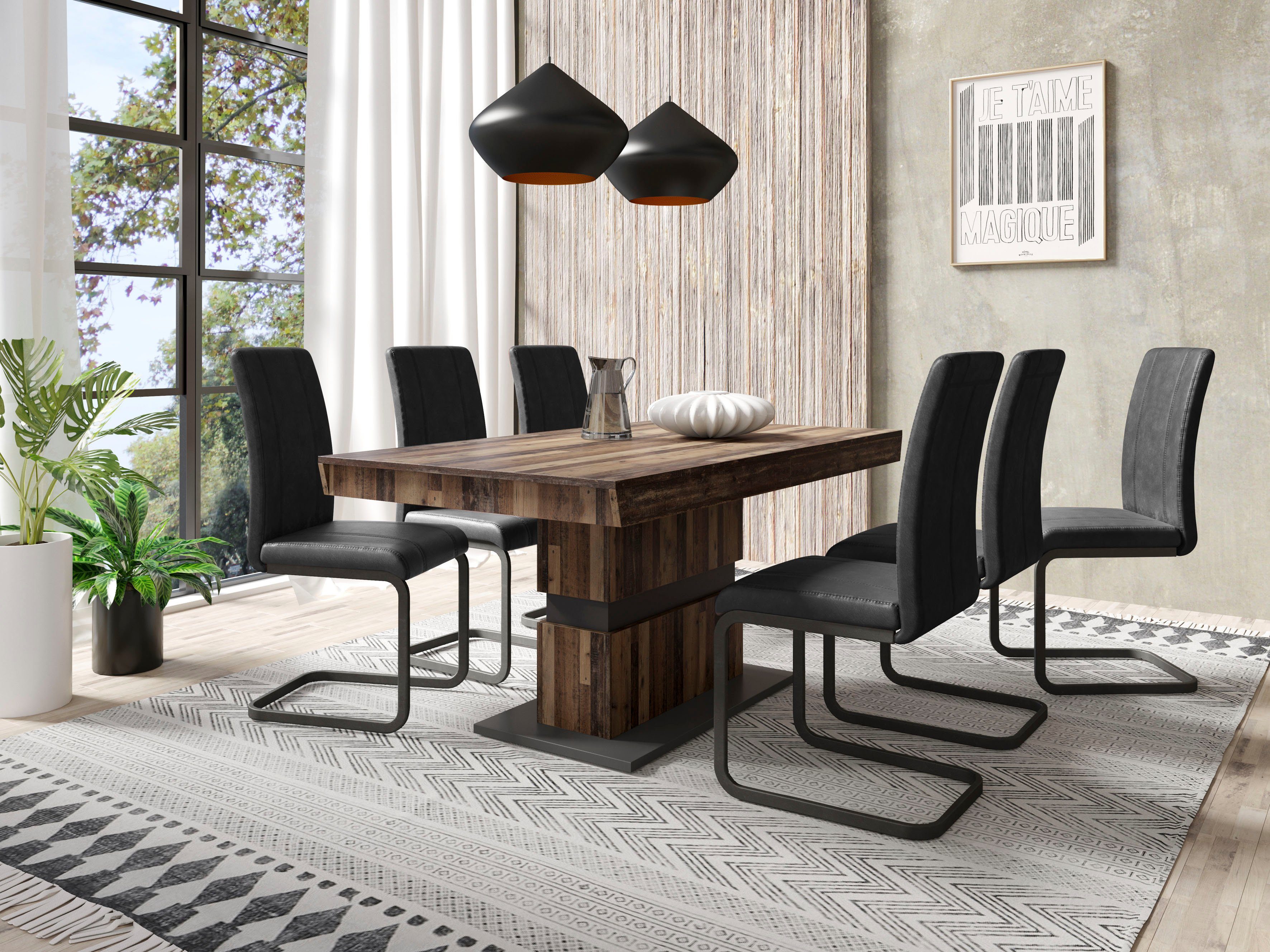 byLIVING Eettafel Matthew met uittrekfunctie, breedte 140-195 cm of 160-215 cm