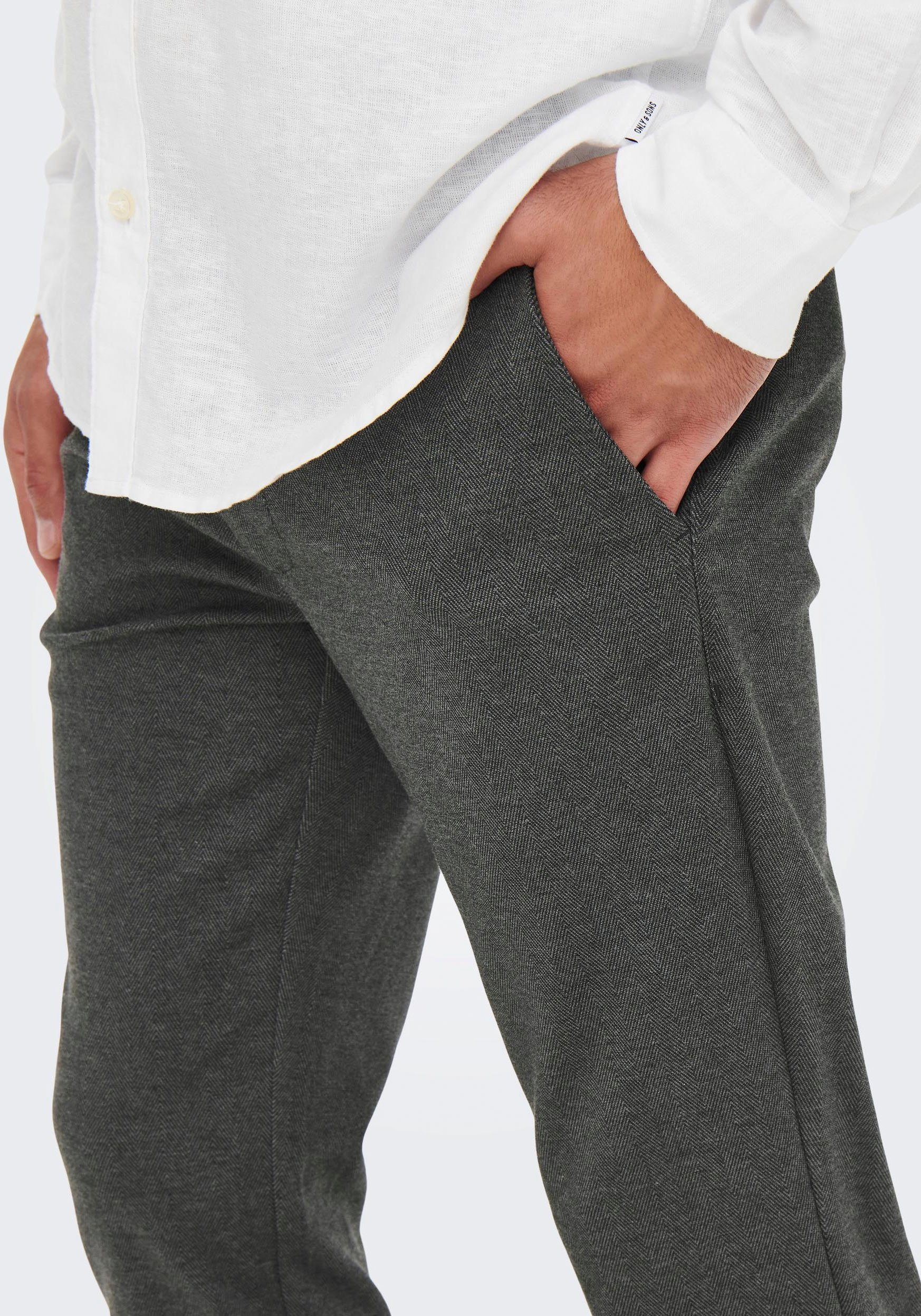 ONLY & SONS Stoffen broek met licht structuurmotief