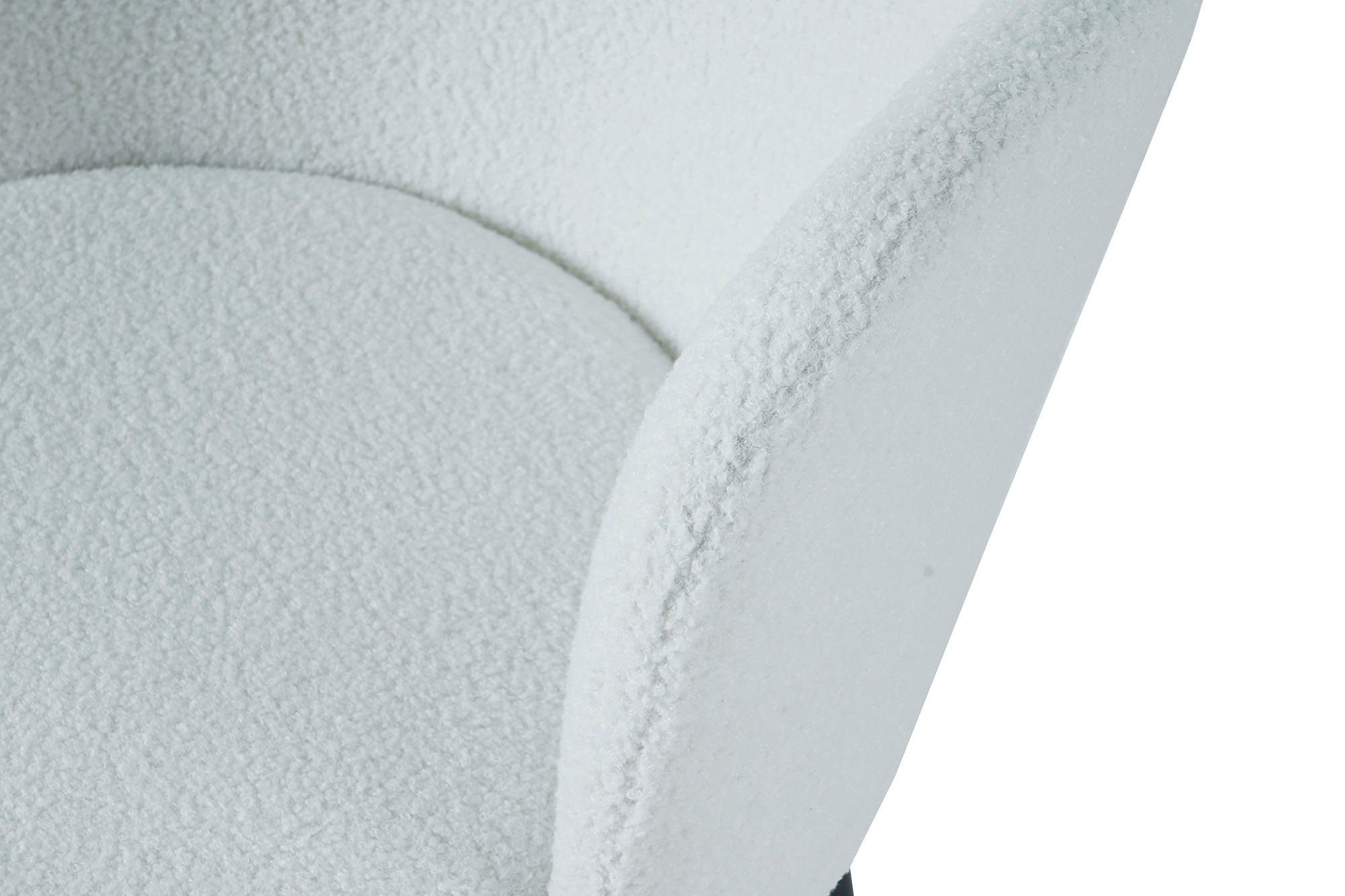 SalesFever Stoel met 4 poten afgeronde rugleuning (set, 2 stuks)