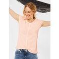 cecil t-shirt met lichte aanrimpelingen aan beide kanten opzij roze