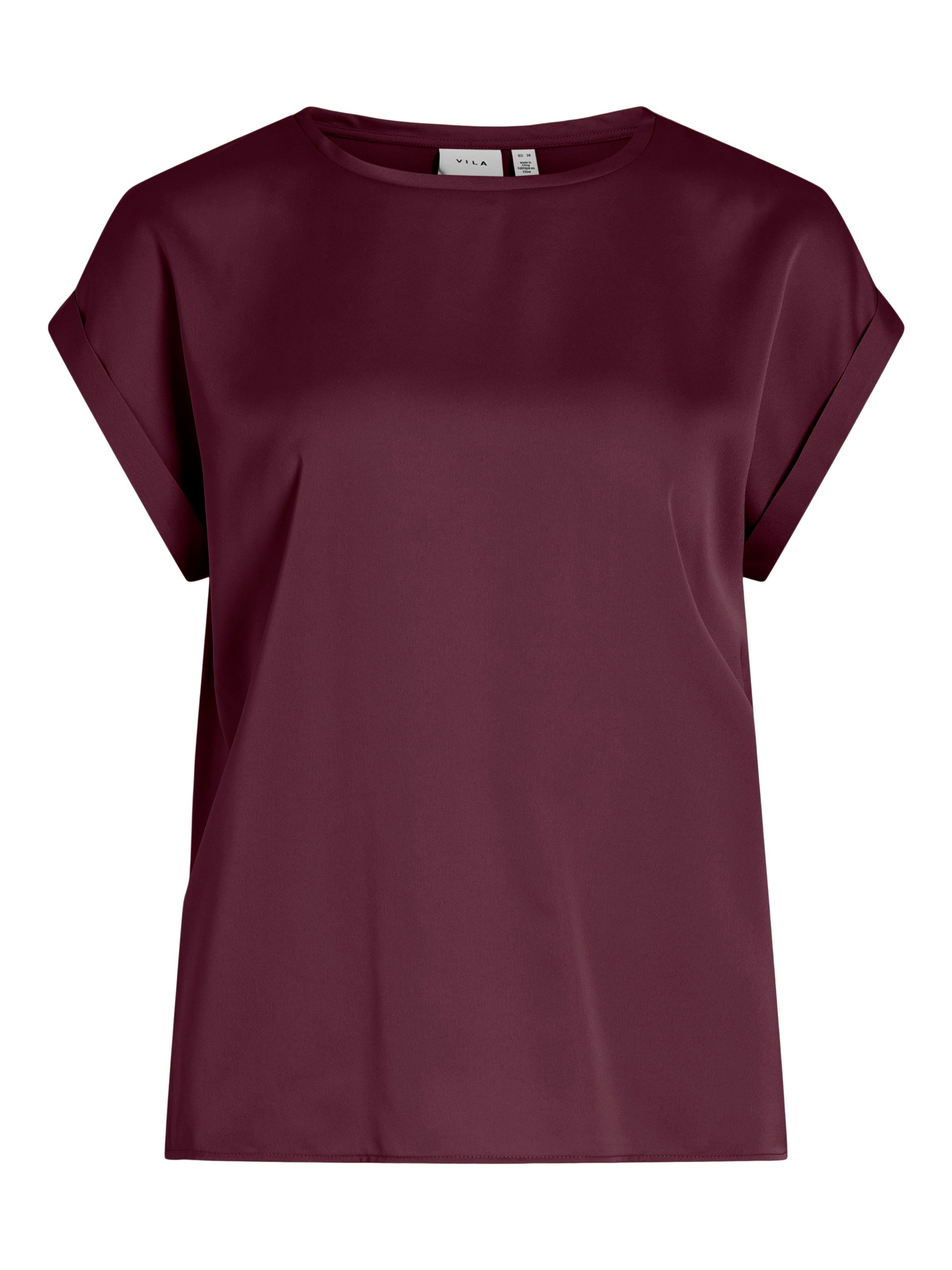 Vila Shirt met korte mouwen VIELLETTE S/S SATIN TOP - NOOS