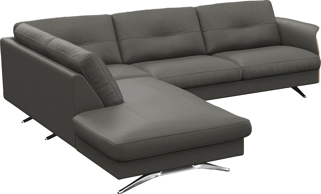 FLEXLUX Hoekbank Glow, super comfortabel door hoogwaardige zitconstructie met binnenvering, L-vorm