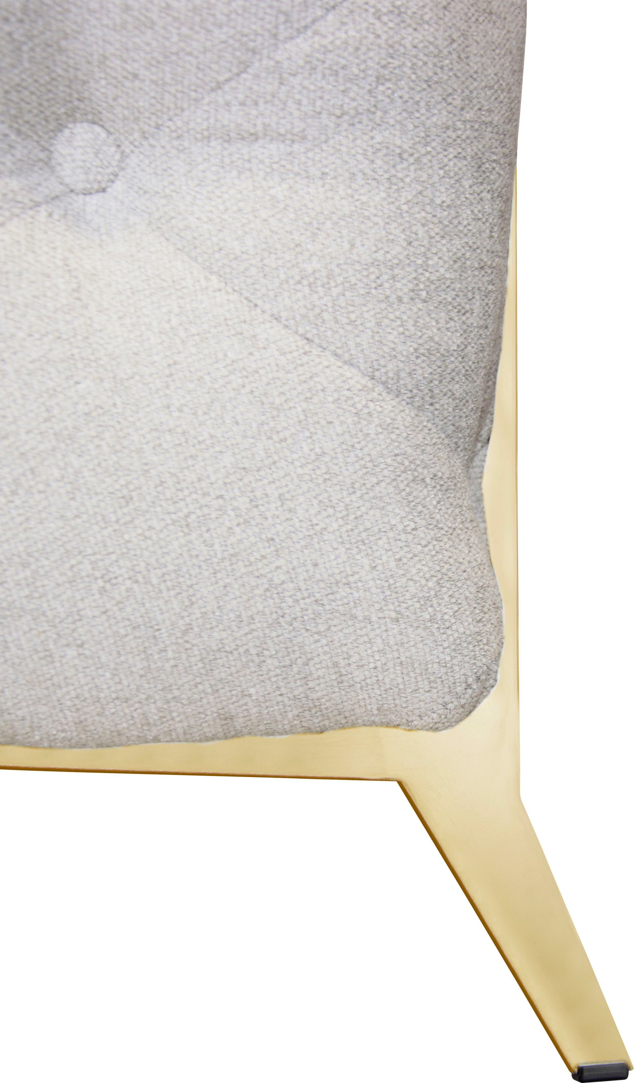 Leonique Chesterfield-bank Amaury L-vorm grote hoekbank, chesterfield-look, breedte 323 cm, kleur van de poten ter keuze