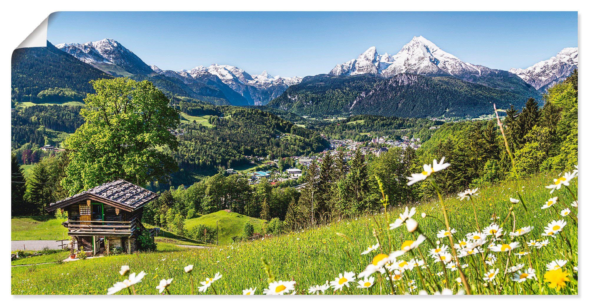 Artland Artprint Landschap in de Beierse Alpen in vele afmetingen & productsoorten - artprint van aluminium / artprint voor buiten, artprint op linnen, poster, muursticker / wandfo