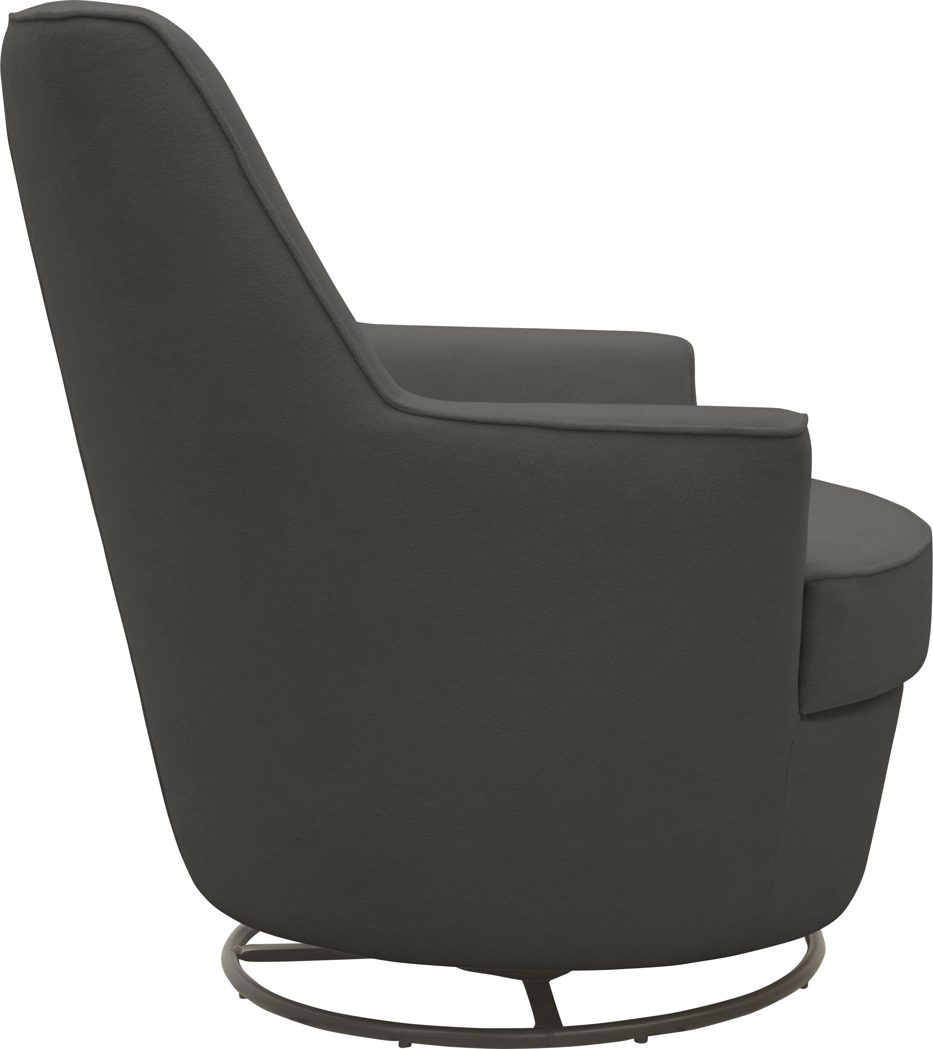 INOSIGN Draaibare fauteuil HETTY, draaistoel met schommelfunctie, leesstoel in cord en microvezel (1 stuk)