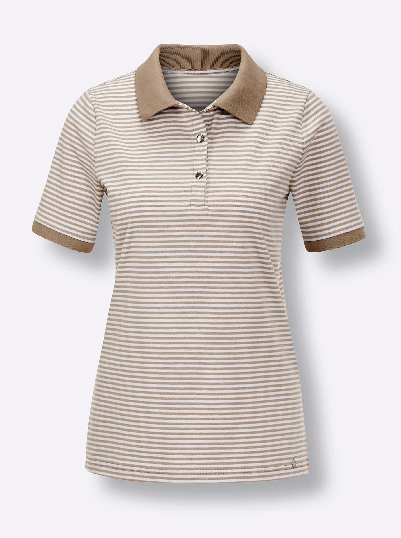 CREATION L PREMIUM Poloshirt Lyocell-katoenen shirt (1-delig)