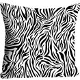 queence sierkussen finn met dierenprint in zebra-dessin (1 stuk) zwart