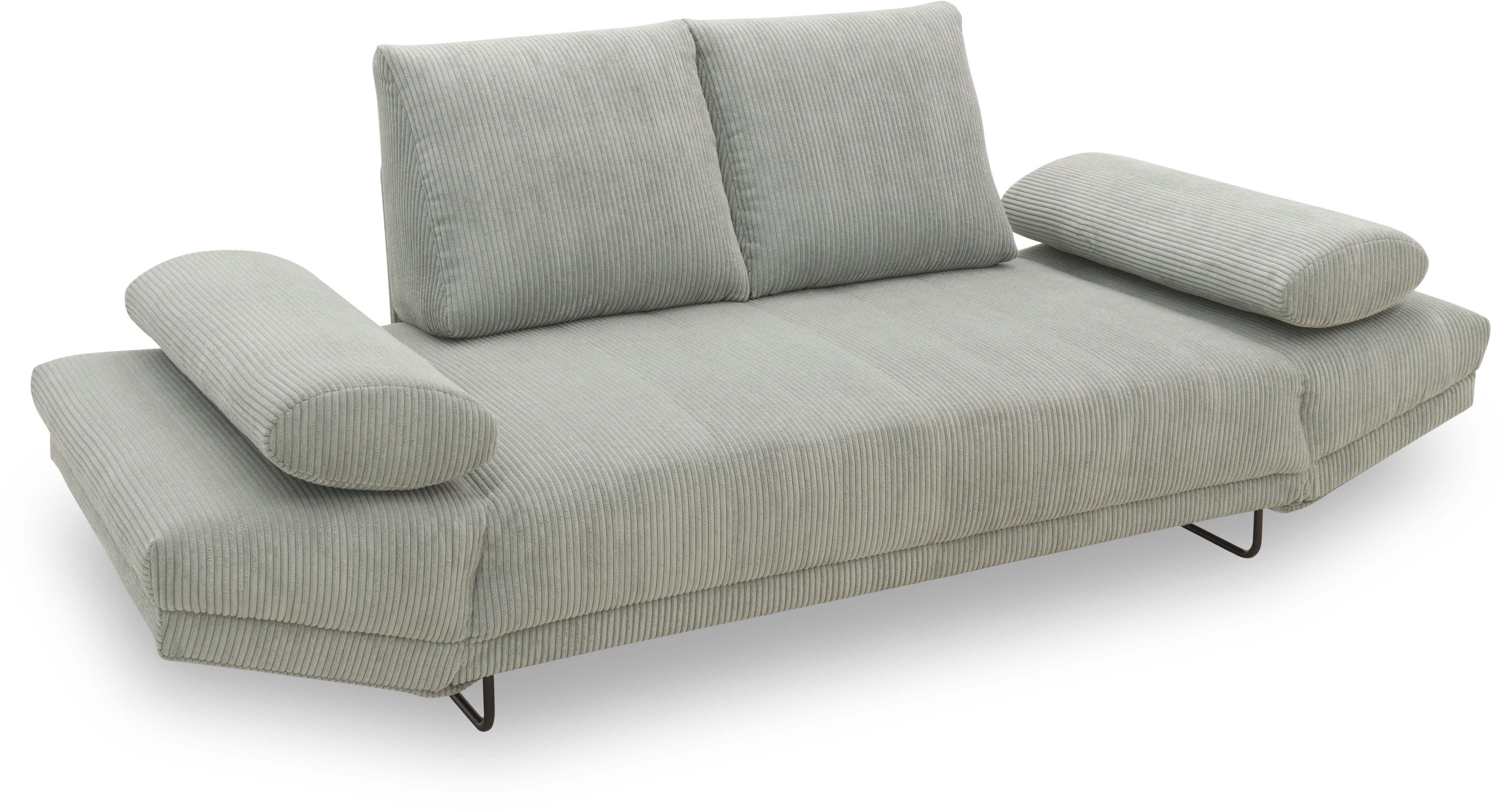 INOSIGN Slaapbank Jadelyn met opklapbare armleuningen, Binnenvering, ribfluwelen bekleding, incl. 2 armleuningkussens, ligoppervlak 97 x 250 cm