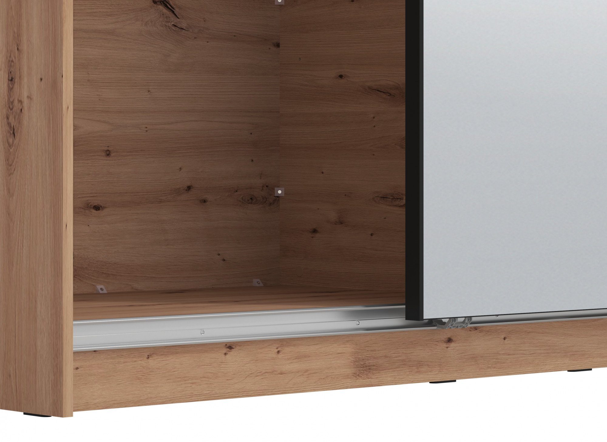 INOSIGN Zweefdeurkast Sierra kledingkast met spiegel linnenkast garderobe Topseller INCLUSIEF interne indeling, FSC®-gecertificeerd, OTTOs Choice
