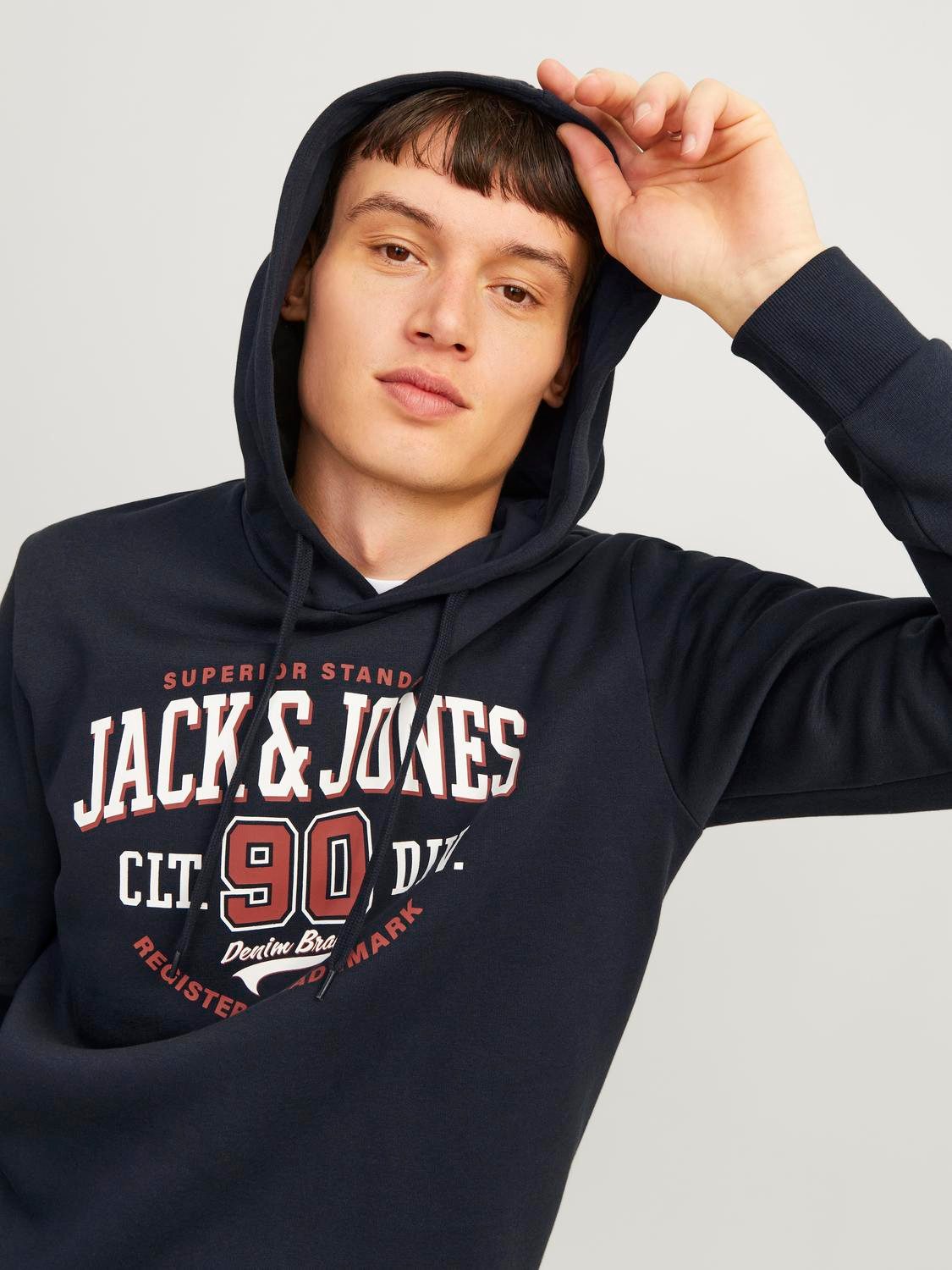 Jack & Jones Hoodie JJELOGO SWEAT HOOD 2 COL 24 25 NOOS