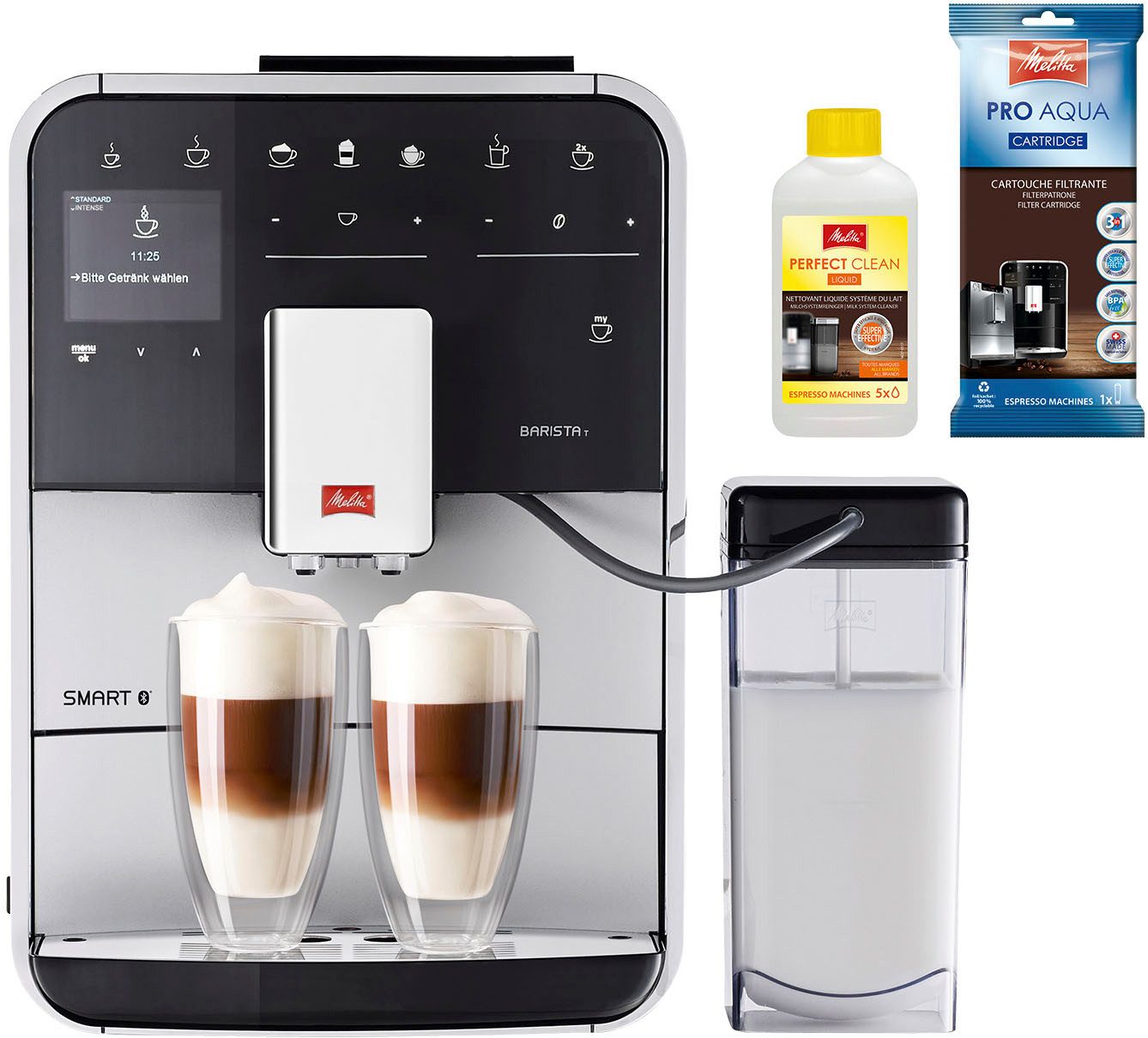 Melitta Volautomatisch koffiezetapparaat Barista T Smart® F 83/0-102, zwart, 4 gebruikersprofielen &18 koffierecepten, naar origineel italiaans recept