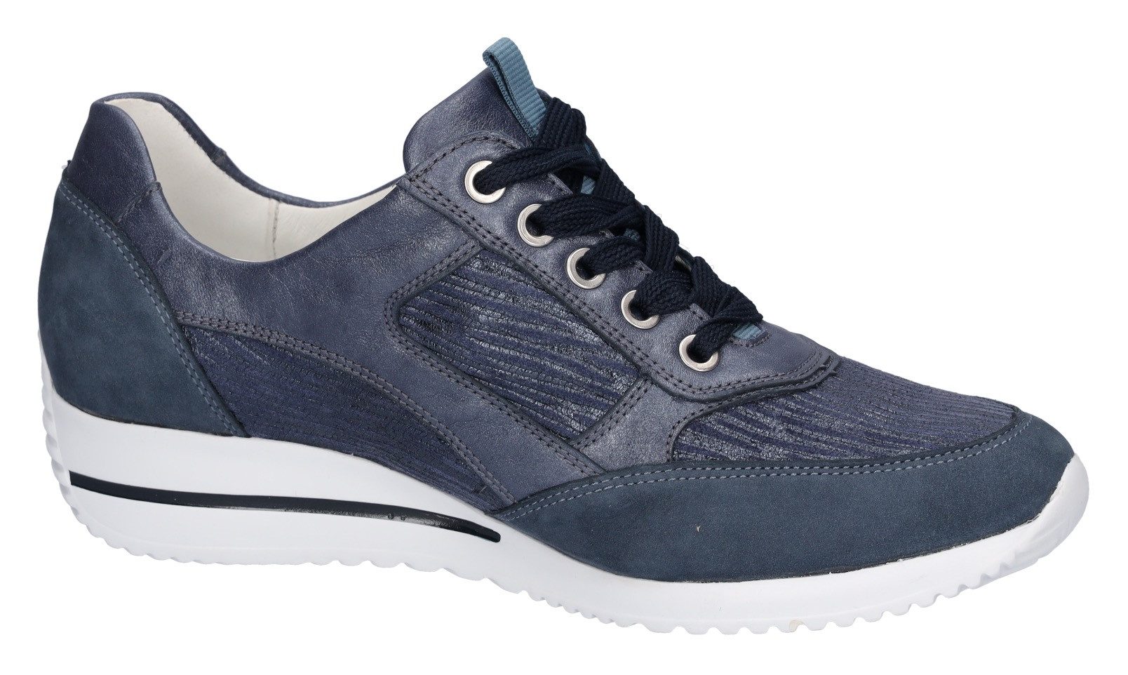 Waldläufer Sneakers met sleehak HIMONA , lage schoen, veterschoen, comfortabele schoen met ritssluiting