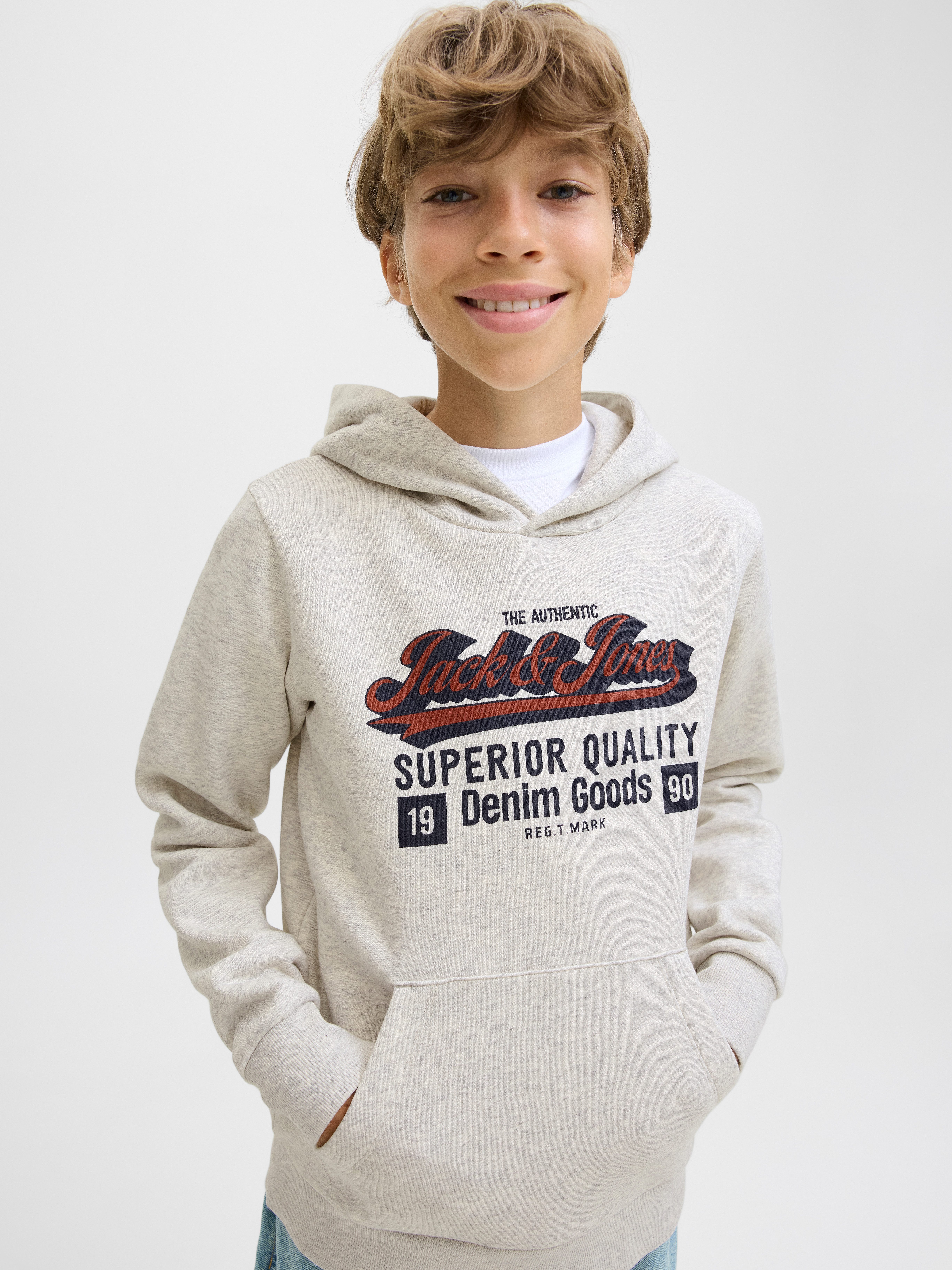 Jack & Jones Junior Hoodie JJELOGO SWEAT HOOD 2 COL AW25 NOOS JNR