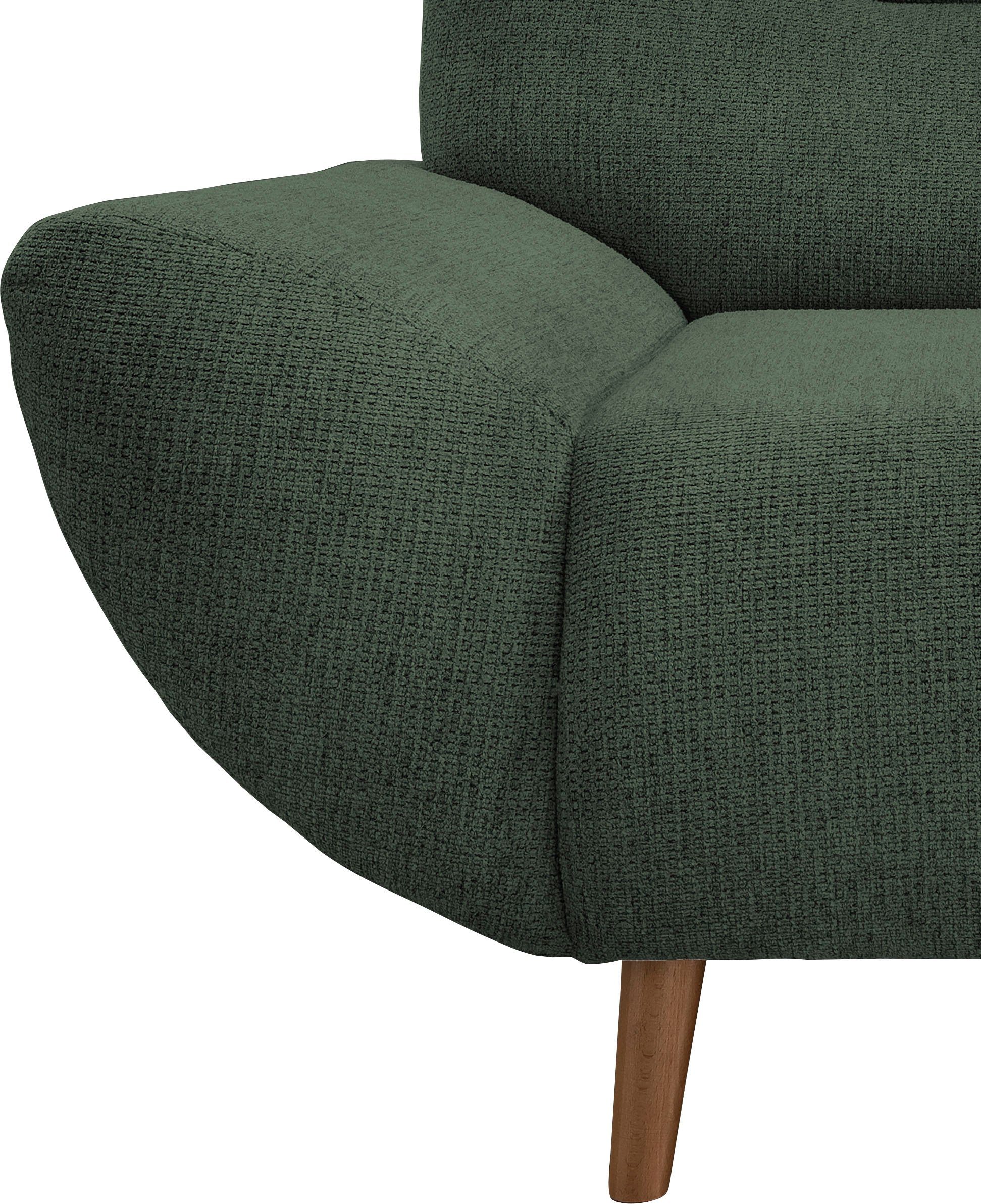 INOSIGN 3-zitsbank Drago, elegant en tijdloos, comfortabel, met houten voet