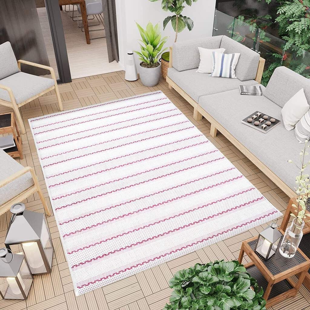 Carpet City Vloerkleed Outdoor 720 Geschikt voor binnen en buiten, Geo-motief, woonkamer, balkon, terras