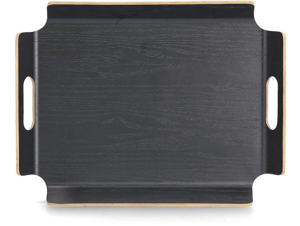 Zeller Present Serveerblad Hout / wengefineer, 2 zijhandgrepen, verhoogde rand (1-delig)
