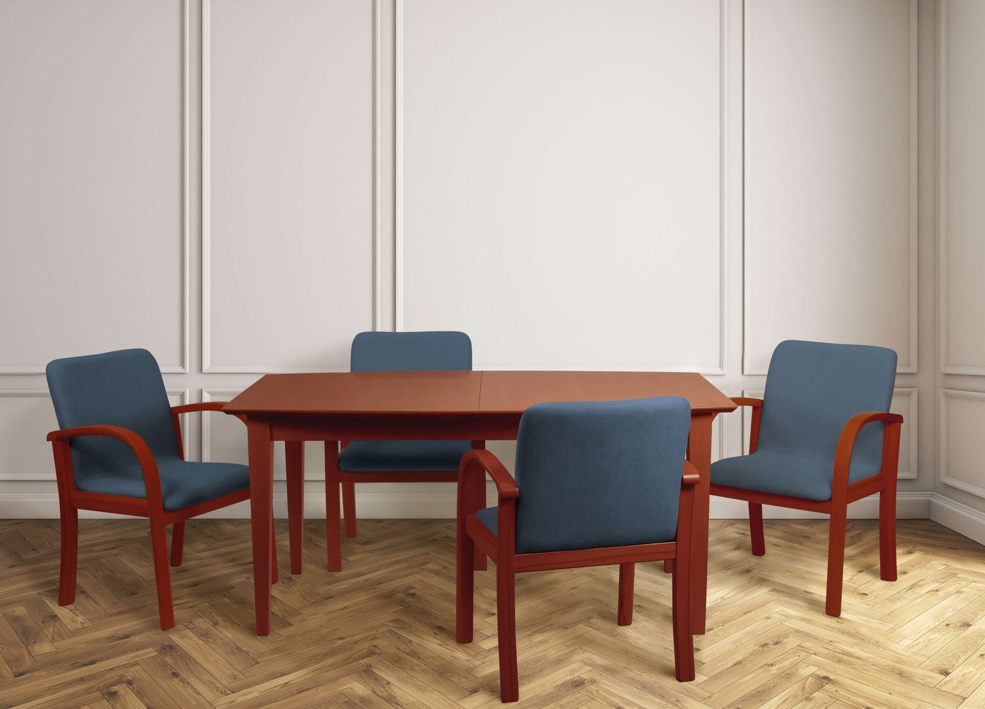 Home affaire Eetkamerstoel LINA707 Extra-comfort, vlekbestendig weefsel, massief hout (1 stuk)