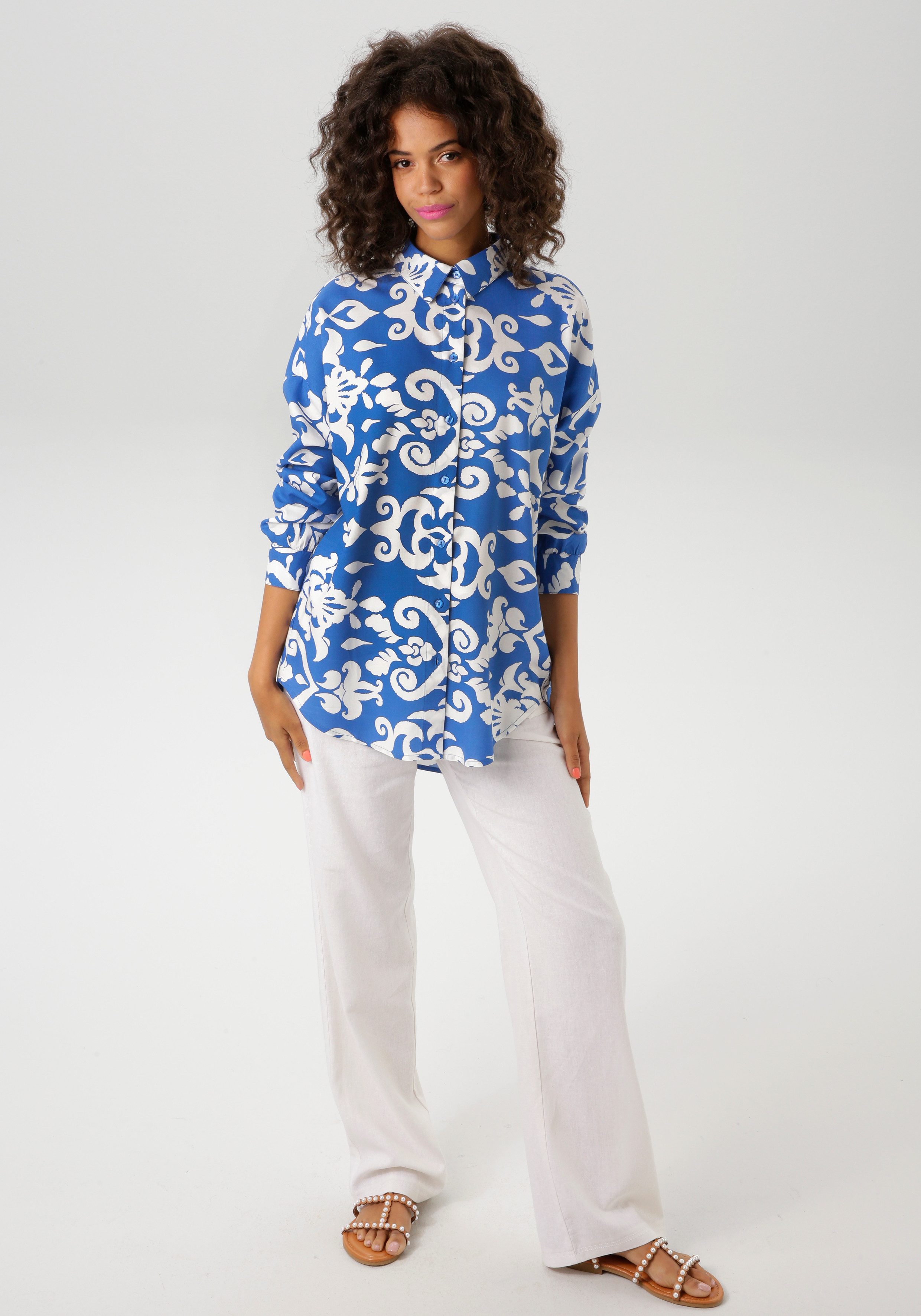 Aniston CASUAL Overhemdblouse met fantasierijke, grootschalige print - nieuwe collectie