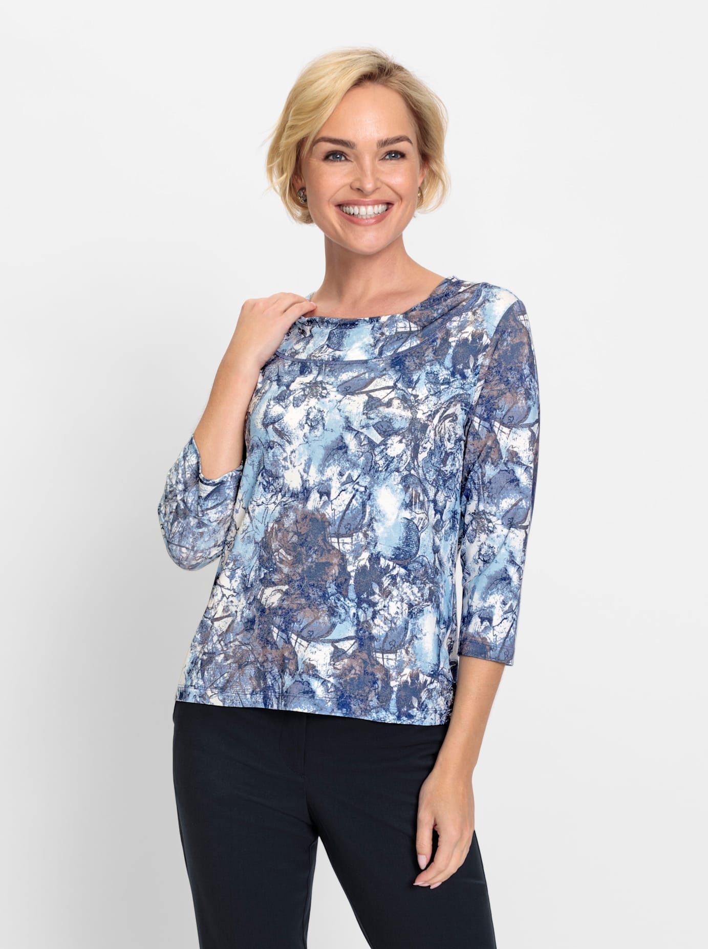Classic Shirt met 3/4 mouwen Shirt (1-delig)