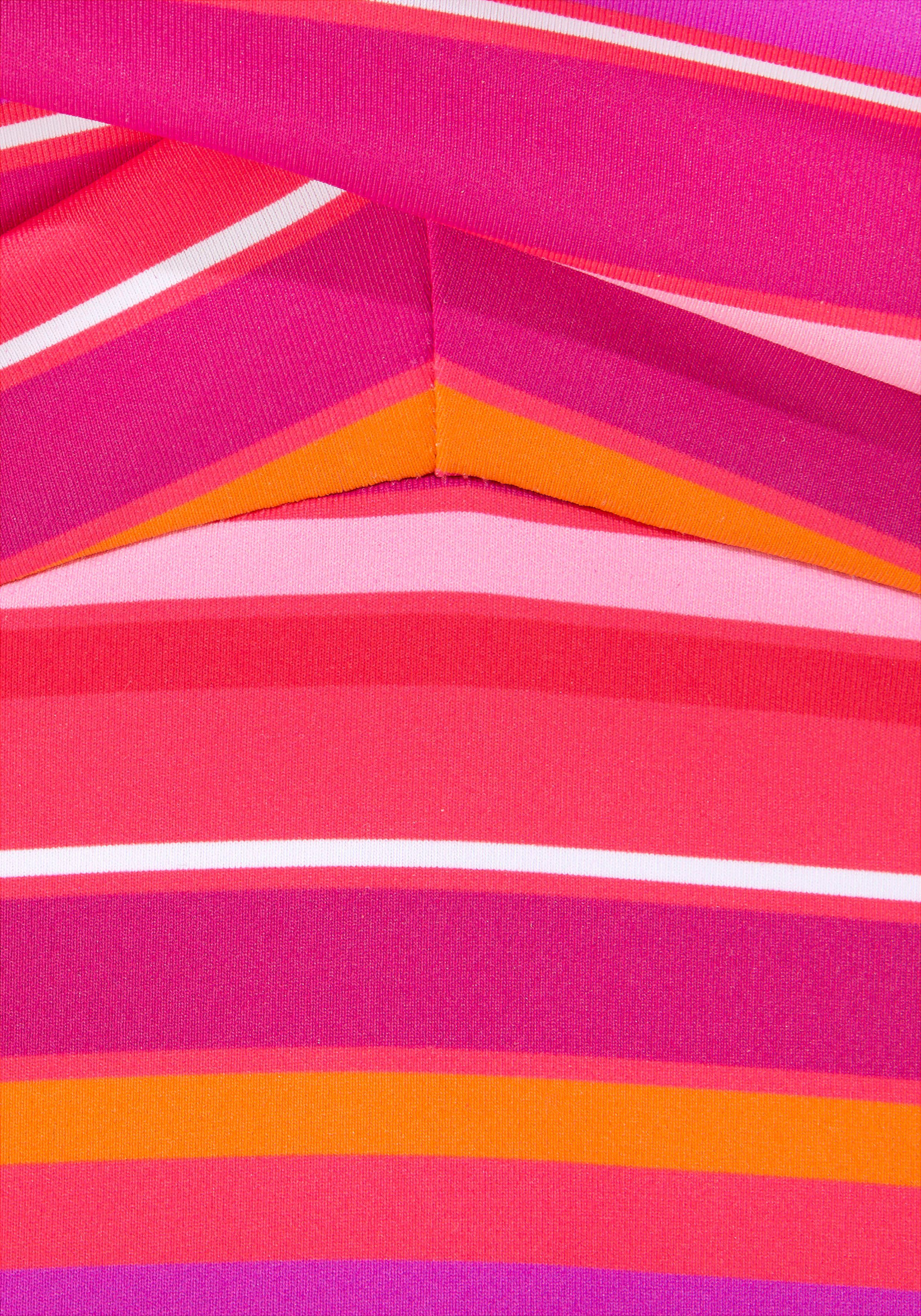 s.Oliver RED LABEL Beachwear Tankinitop met beugels Fun in een trendy streepdessin
