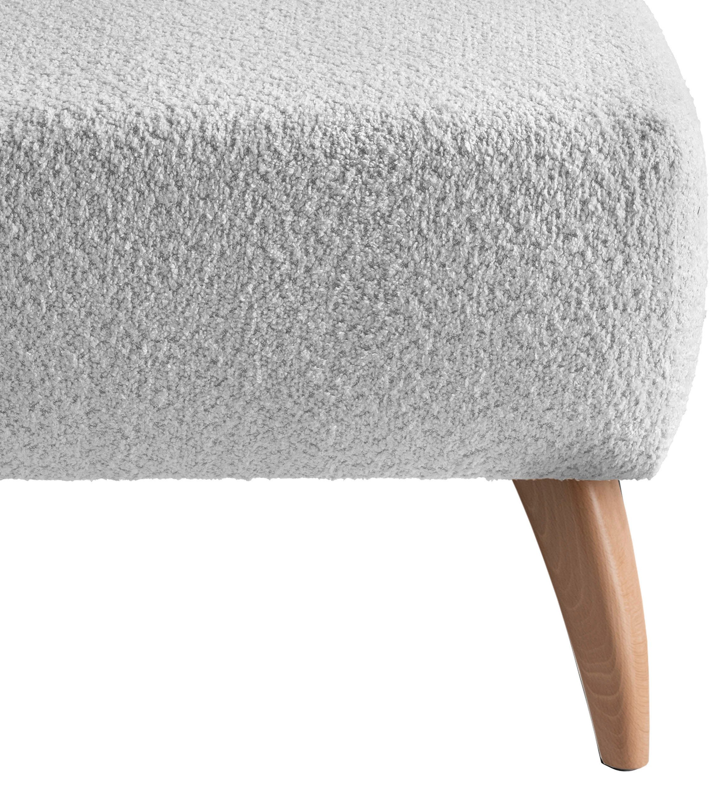 INOSIGN Hocker Colori Kleur houten poten naar keuze, verschillende stoffen, hoogwaardige stof