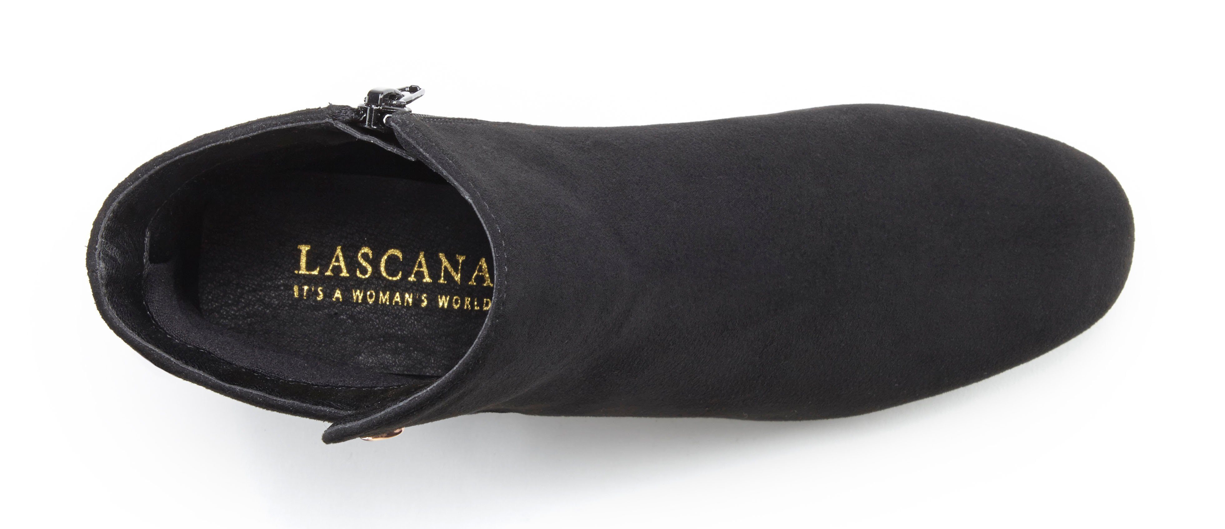 Lascana Laarsjes met comfortabele blokhak, enkellaarsjes, laarzen vegan
