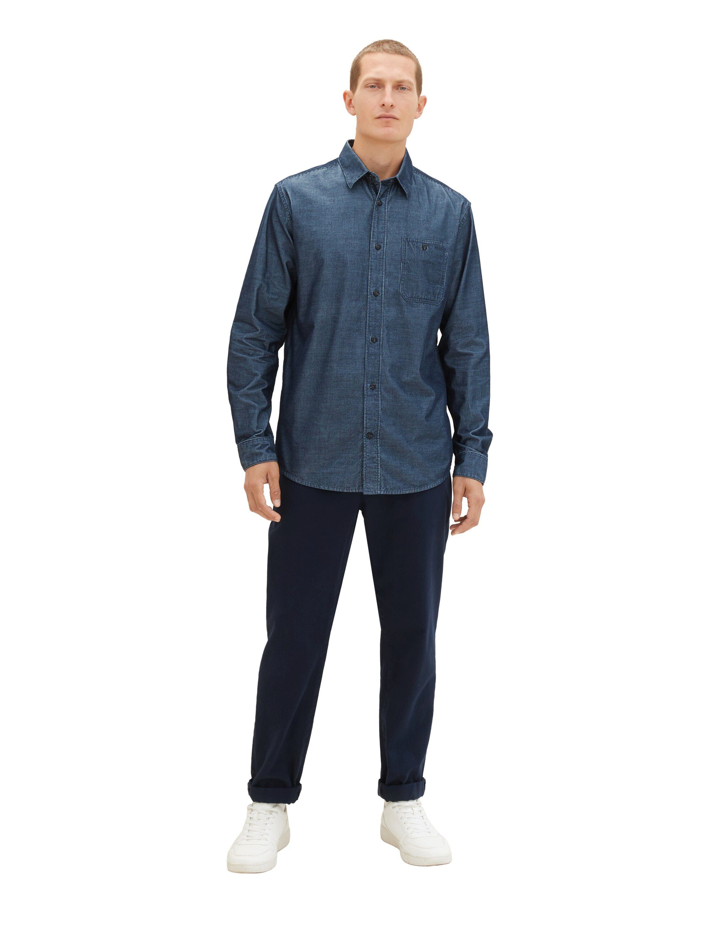 Tom Tailor Overhemd met lange mouwen in fijne cordlook