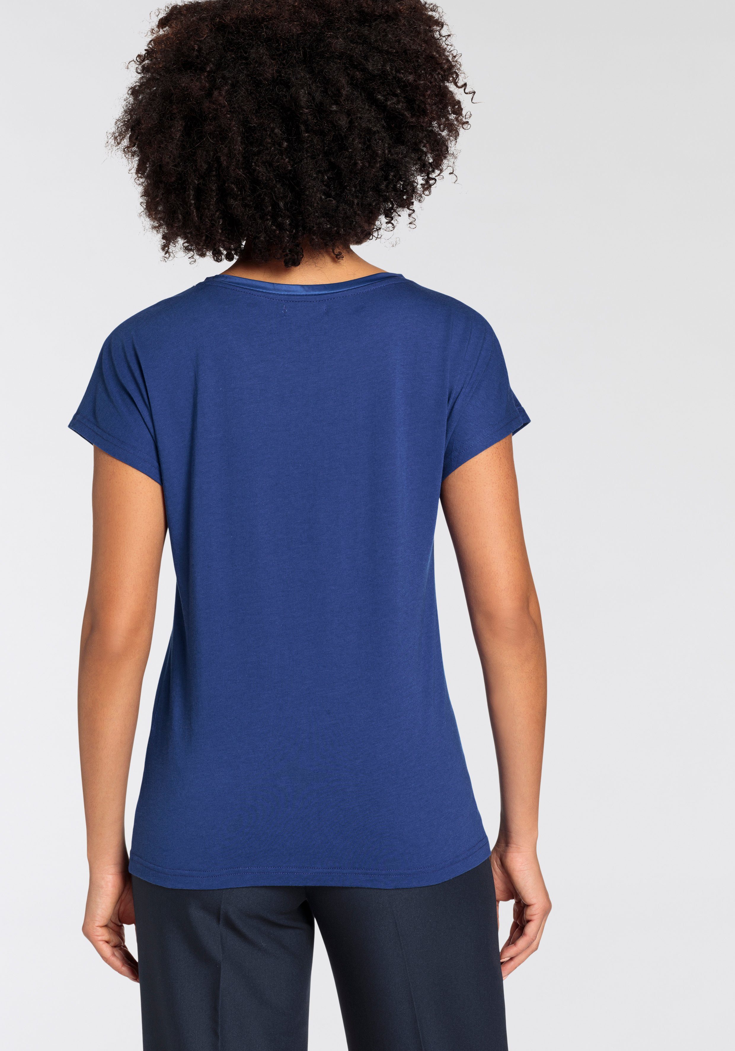 HECHTER PARIS Shirt met ronde hals met satijnen bies