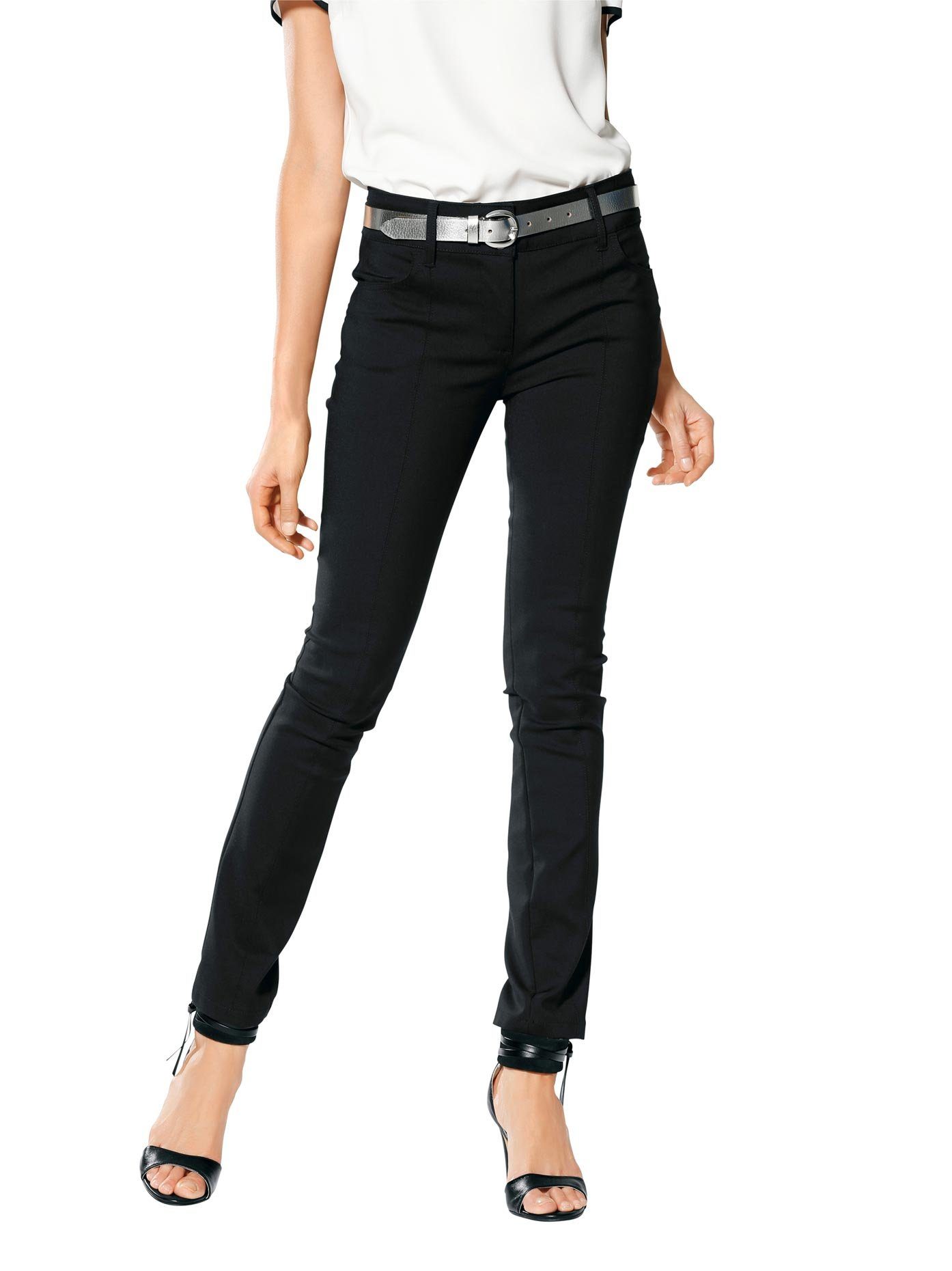 heine Skinnybroek dames skinny broeken maat 38 zwart