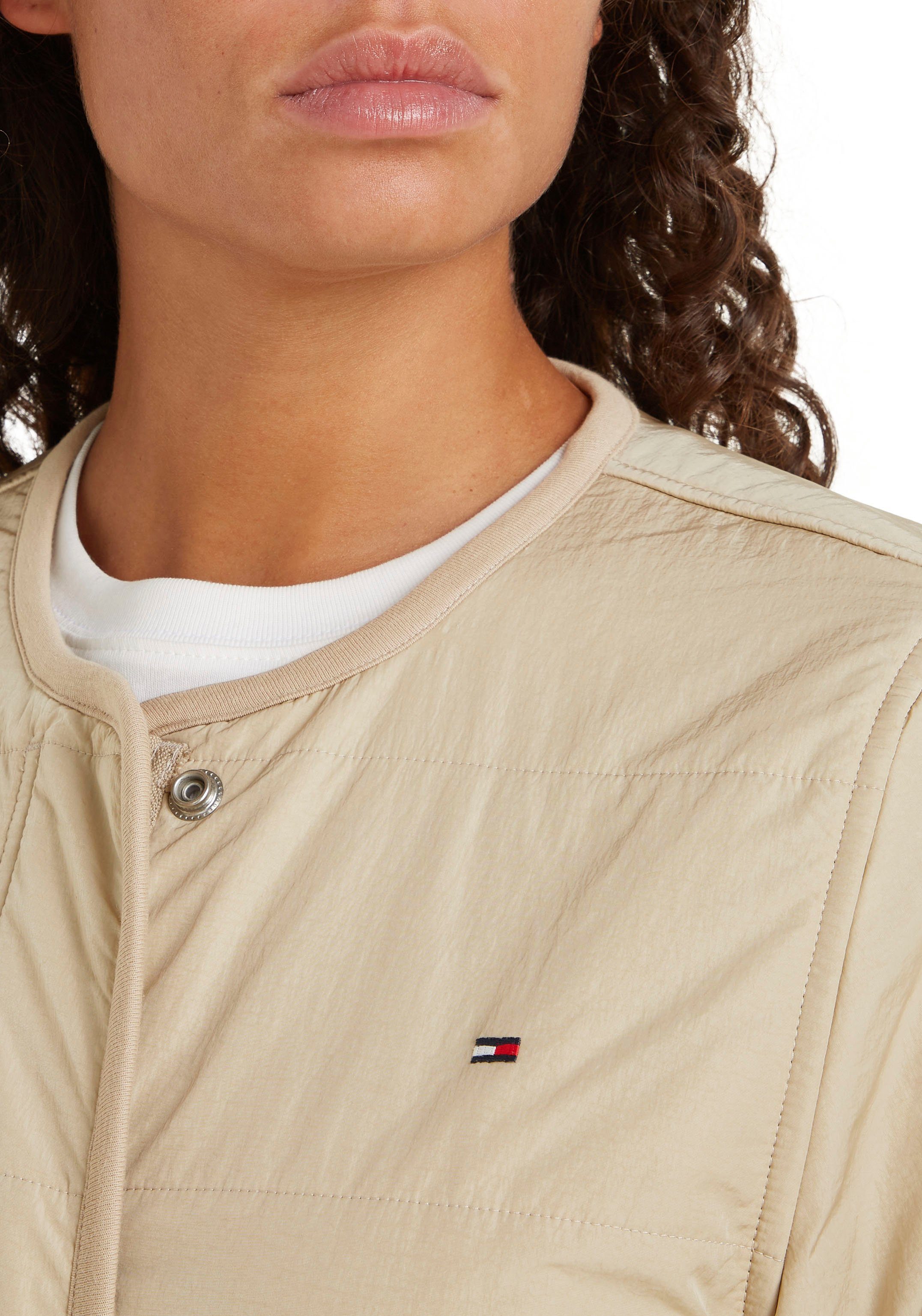 Tommy Hilfiger Gewatteerde jas JERSEY LINED JACKET met tommy jeans-merklabel