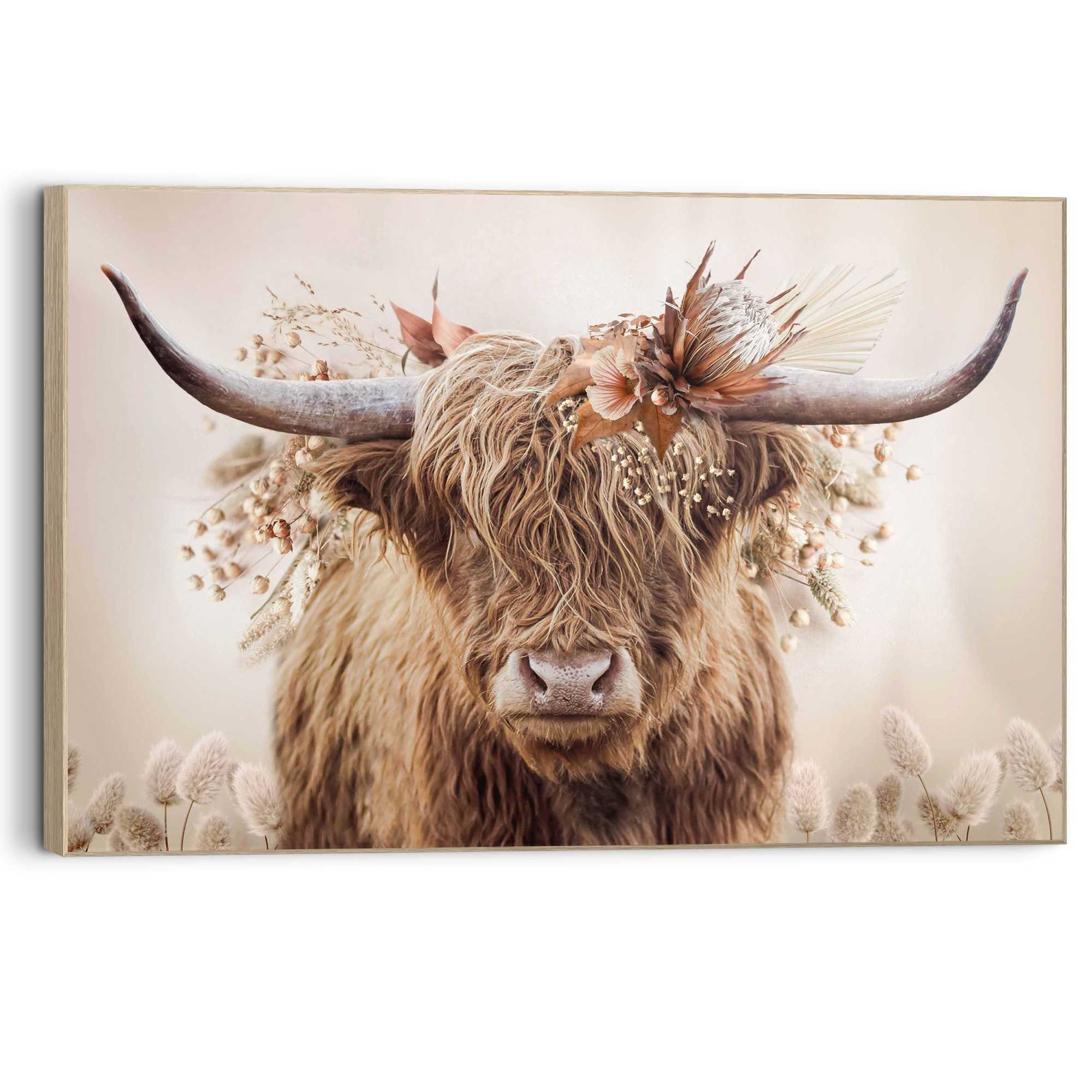Reinders! Artprint Highlander in bloemen