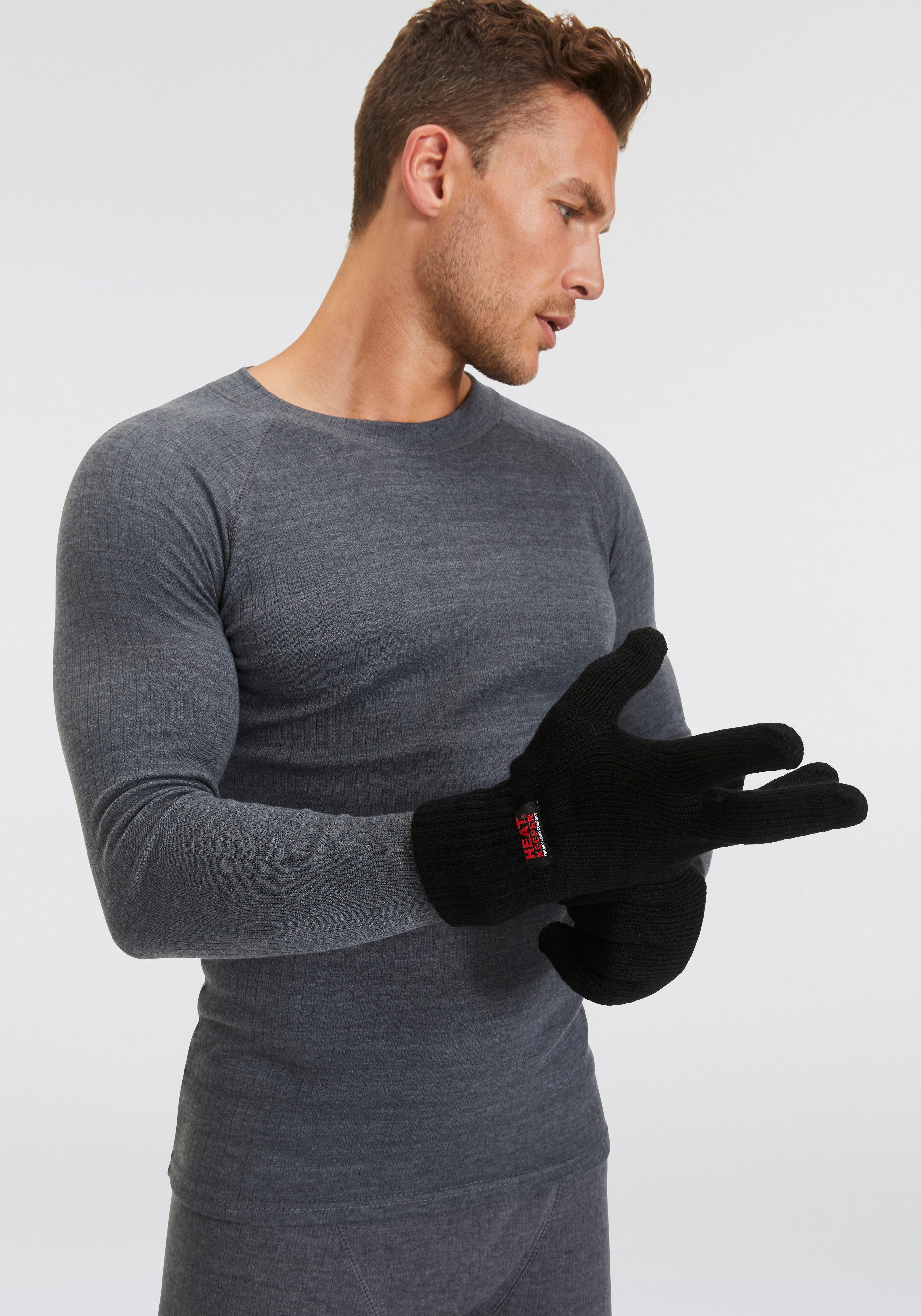 HEAT keeper Gebreide handschoenen Elastische manchetten, speciaal garen met hoge dichtheid, TOG 2.3
