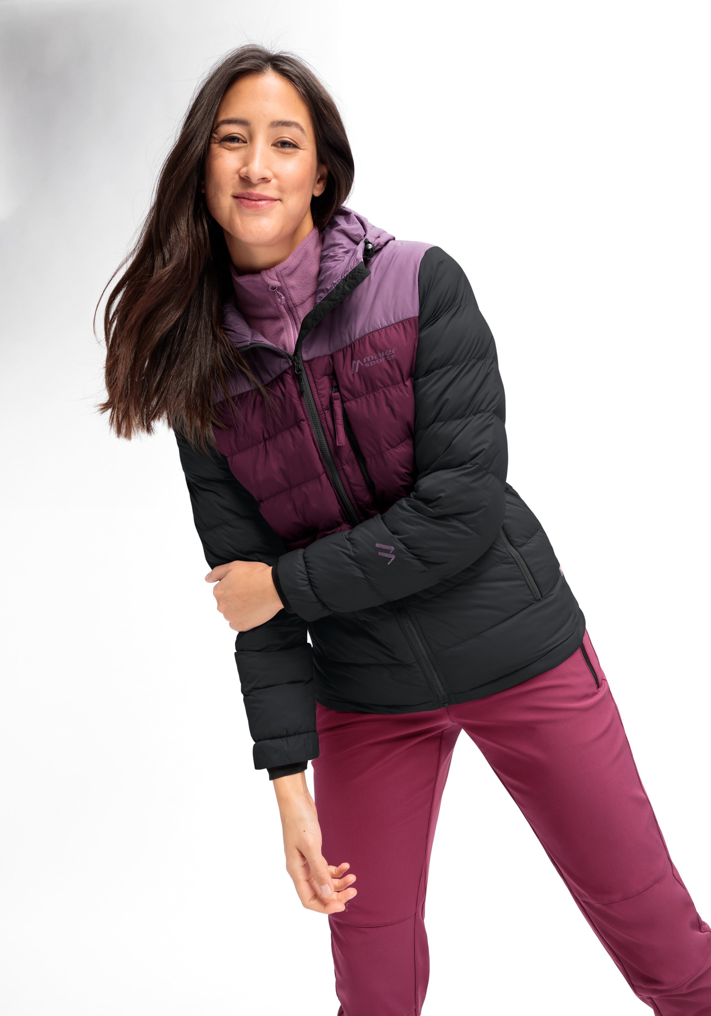 Maier Sports Functioneel jack Lomnica W Dames outdoorjas Primaloft-jas met ritszakken en capuchon