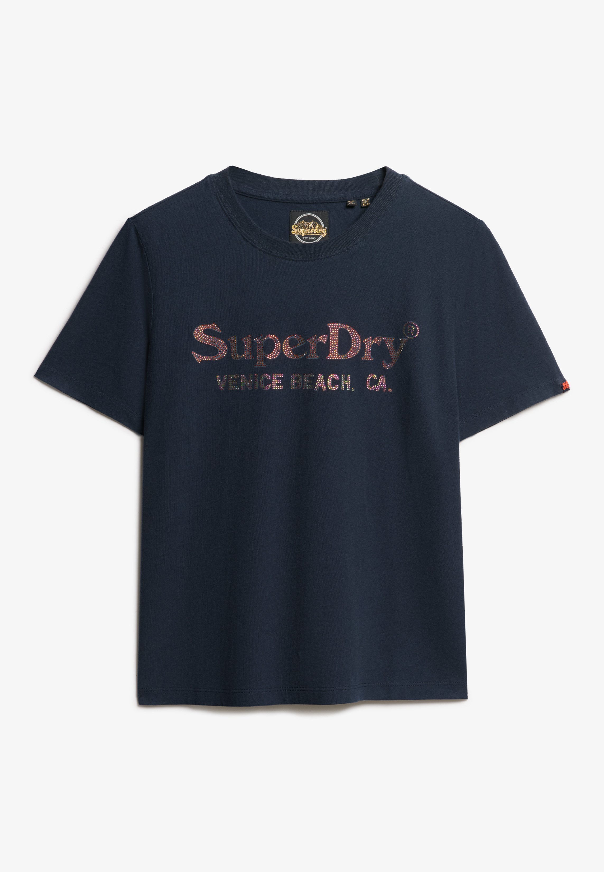 Superdry Shirt met korte mouwen VENUE METALLIC RELAXED TEE