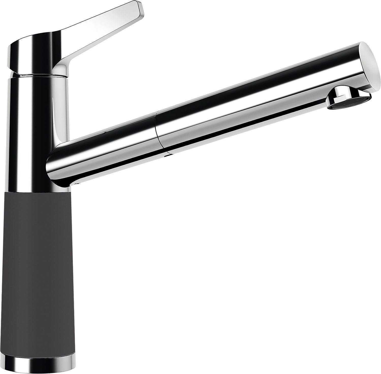 Schock Keukenkraan SC-510 SB ND Lagedruk, uitschuifbaar, terugstroombeveiliging, draaibereik 120° keukenkranen grijs