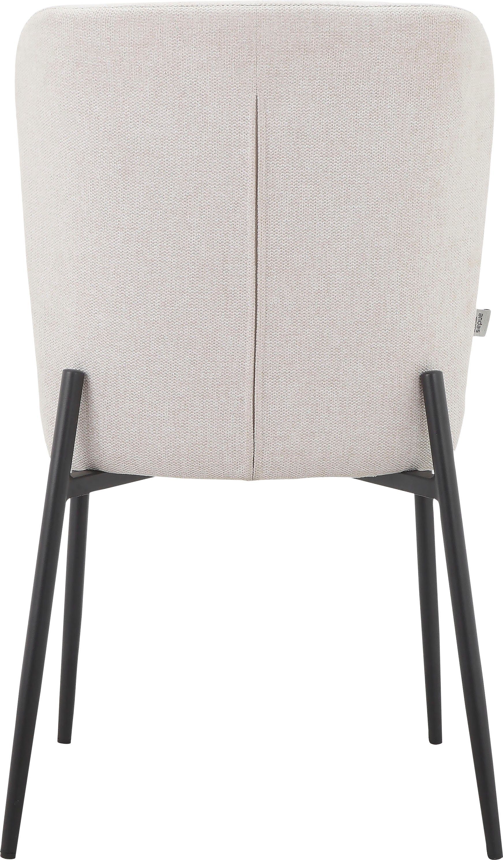 andas Eetkamerstoel Lieska Gestoffeerde stoel, keukenstoel, zithoogte 47,5 cm (set, 2 stuks)