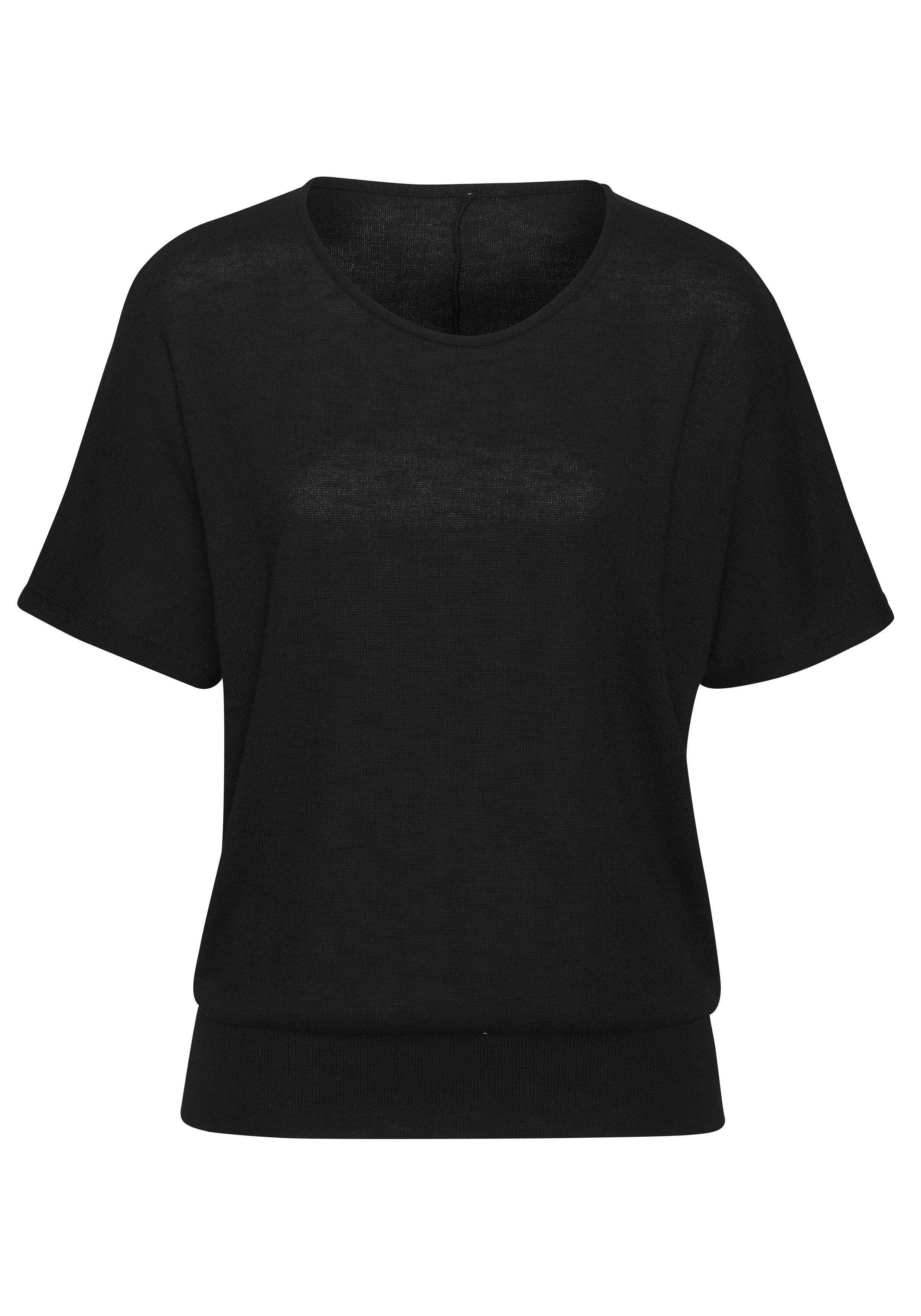 Vivance Shirt met korte mouwen Met brede tailleband van zacht viscose-fijntricot