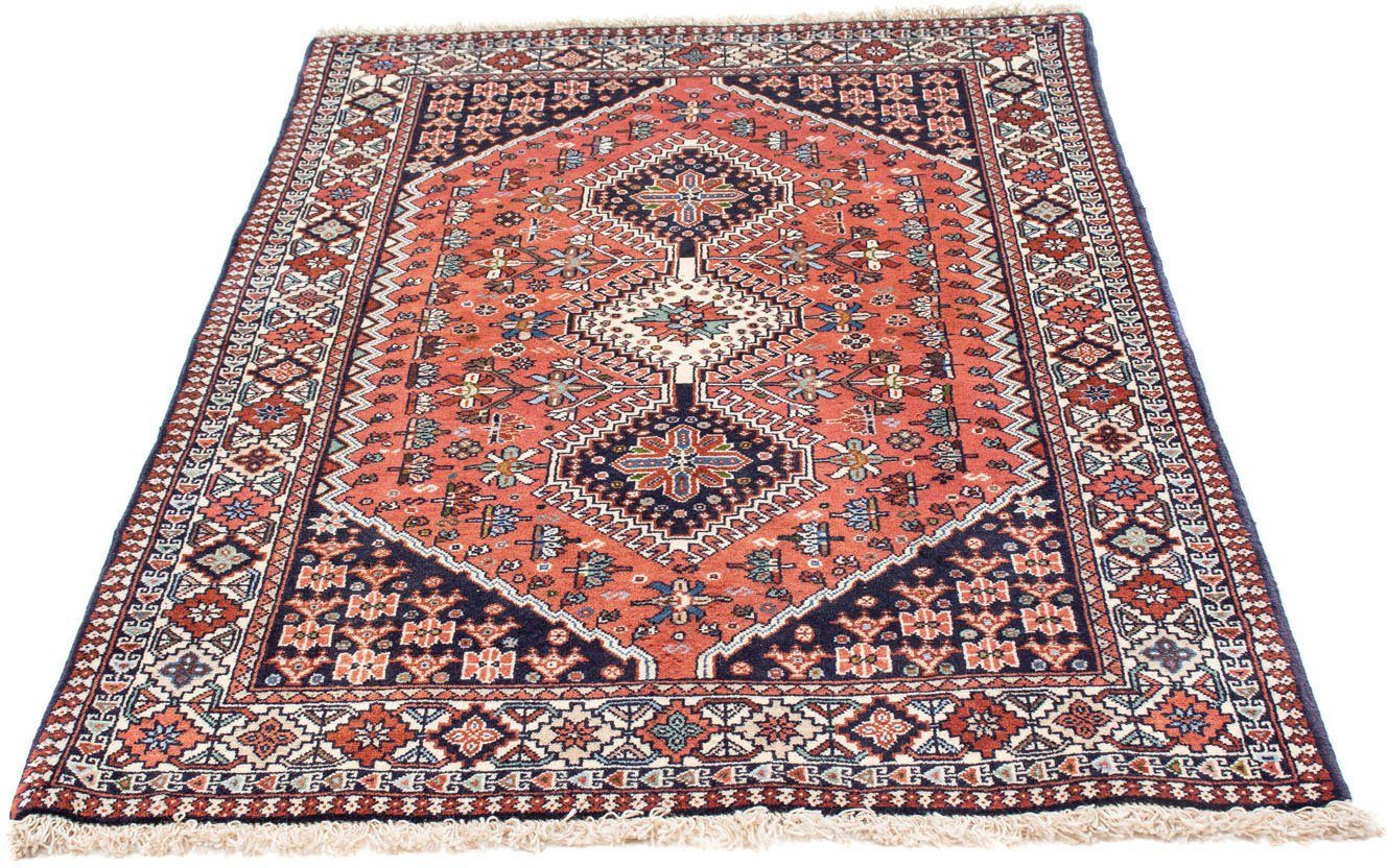 morgenland Wollen kleed Bachtiar velden rosso scuro 150 x 102 cm Handgeknoopt