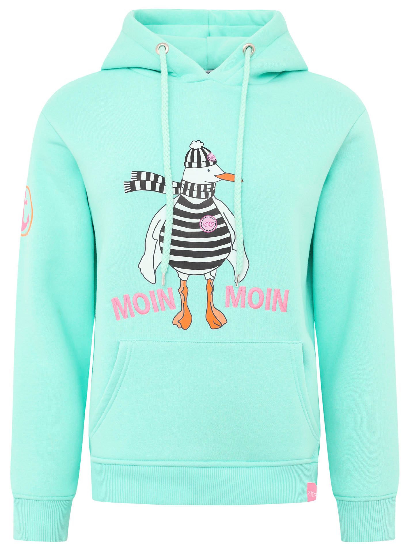 Zwillingsherz Hoodie Moin Moin Meeuw met noordse groet en grappige meeuw