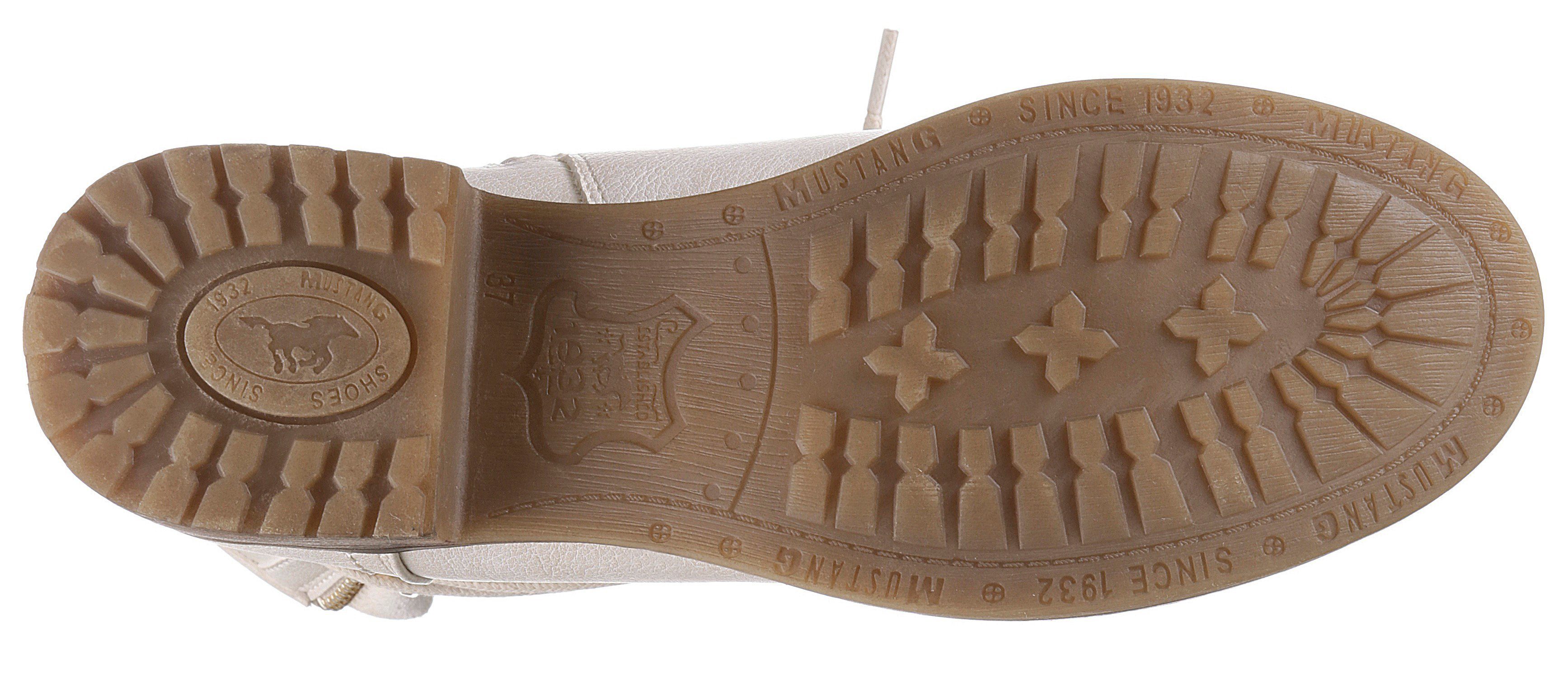 Mustang Shoes Winterlaarzen , blokhak, winterlaars, veterschoenen bezet met studs