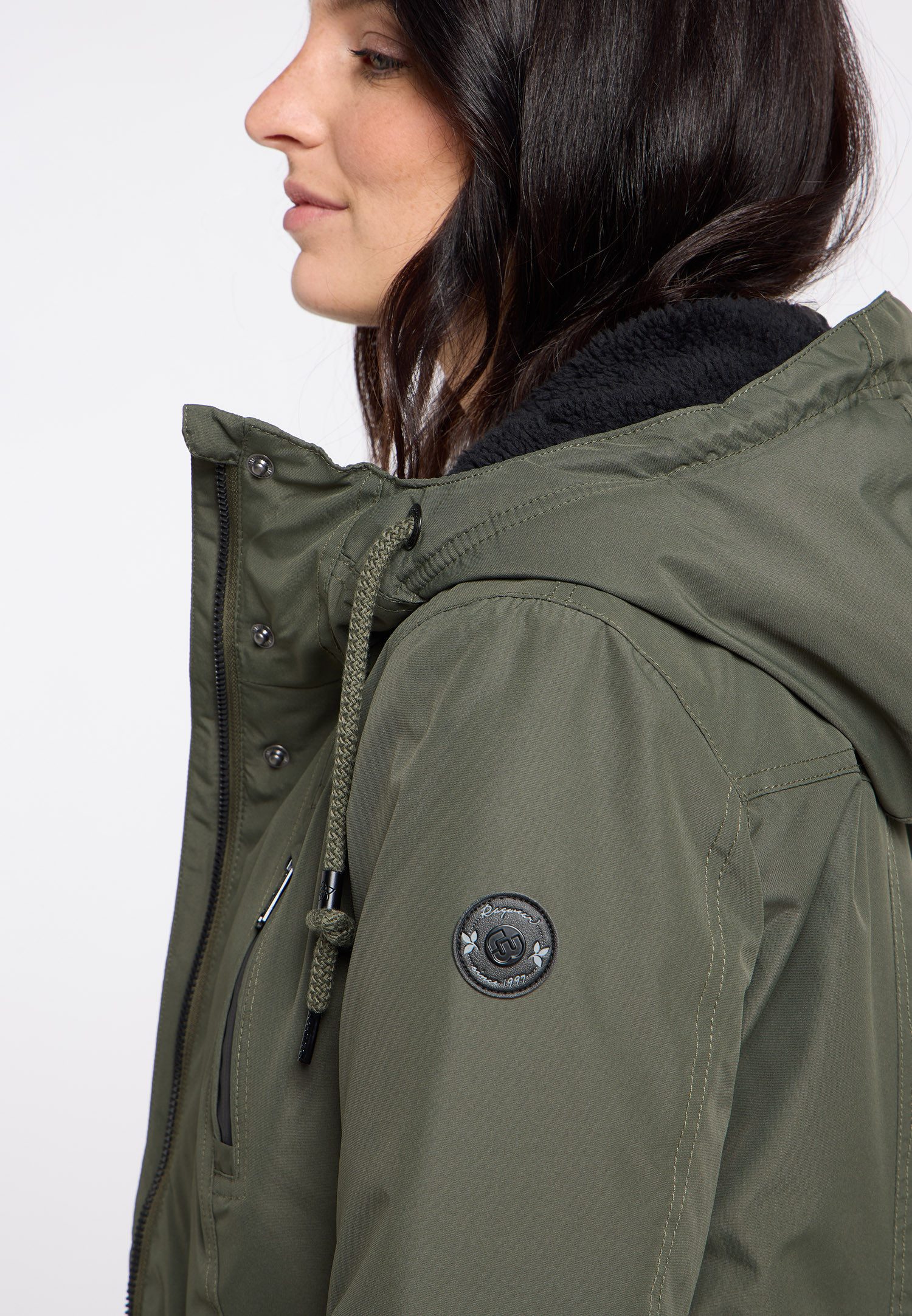 Ragwear Outdoorjack ELSIEN waterafstotende overgangsparka met verwarmende teddypluche voering
