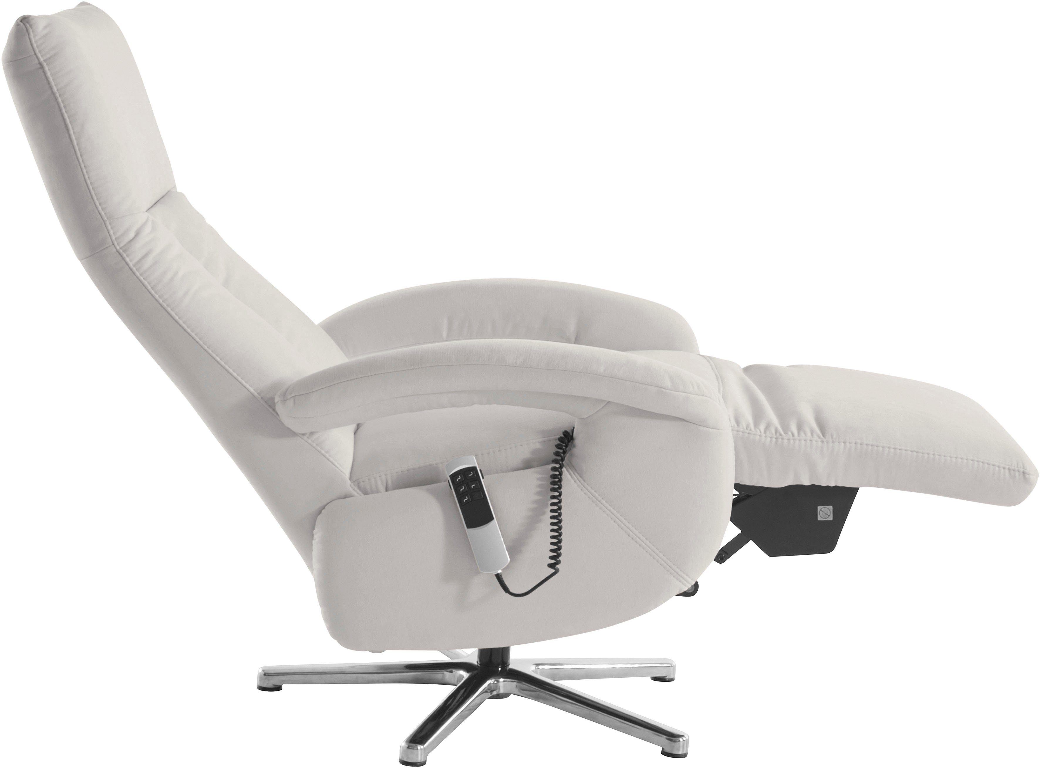 sit&more Relaxfauteuil Tycoon met verstelbare hoofdsteun en 360° draaifunctie keuze tussen handmatige of elektrische functie, ook met accu (draadloos)
