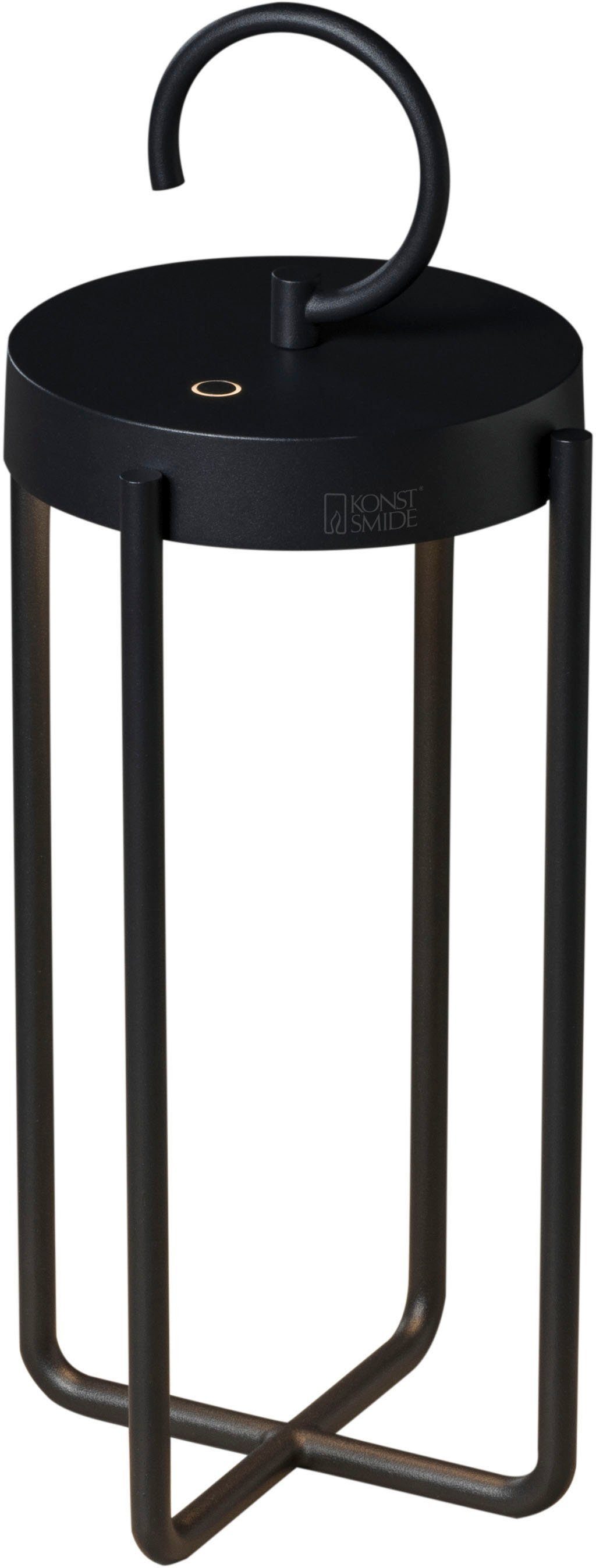 KONSTSMIDE Led lantaarn Manorola Manorola LED USB-lantaarn klein zwart, dimbaar 2700K/3000K (2 stuks)