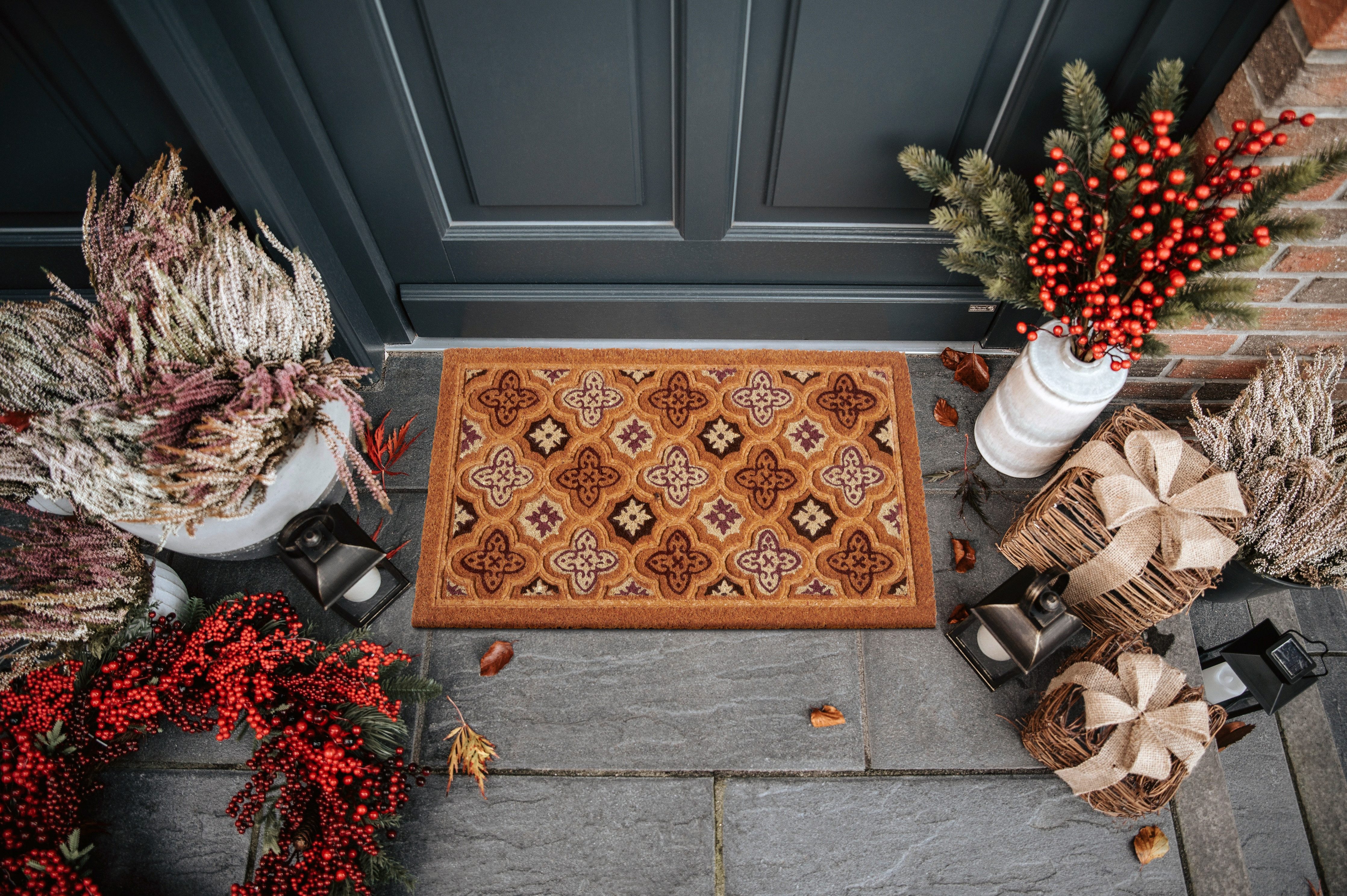 HANSE Home Mat Mix Mats Kokos Moroccan Tiles, deurmat Slijtvast, onderhoudsvriendelijk, robuust, weerbestendig, UV-bestendig